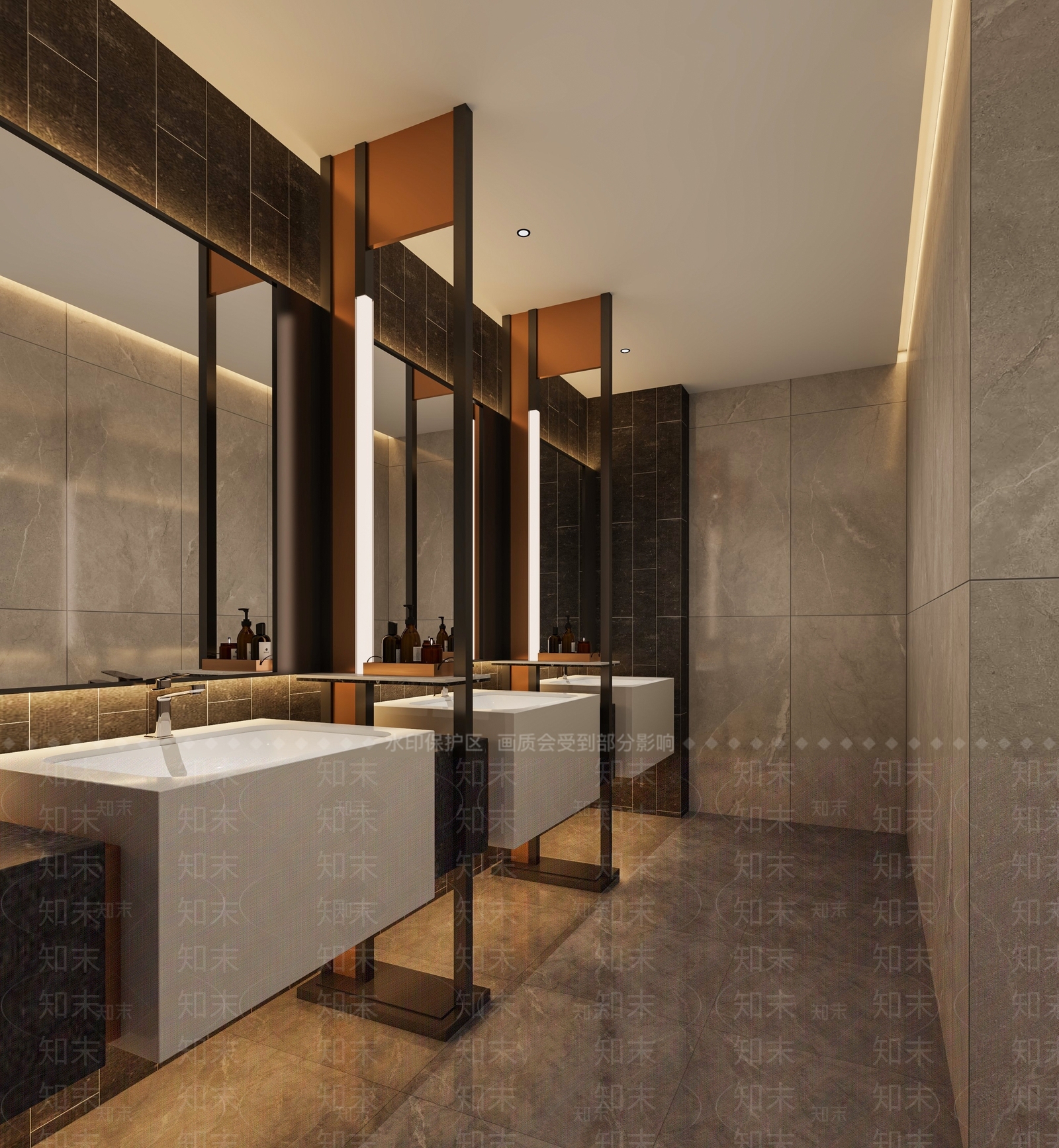 现代公共卫生间3D模型下载【ID:1192060075】