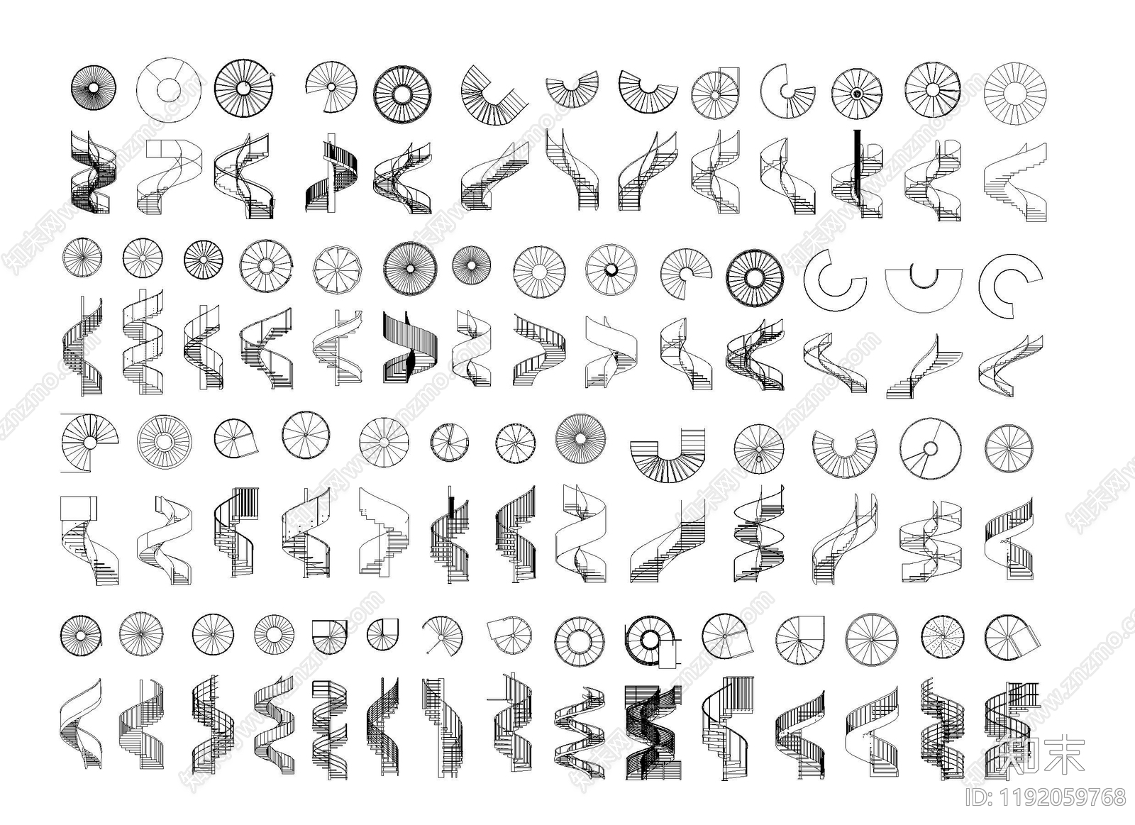 现代栏杆施工图下载【ID:1192059768】