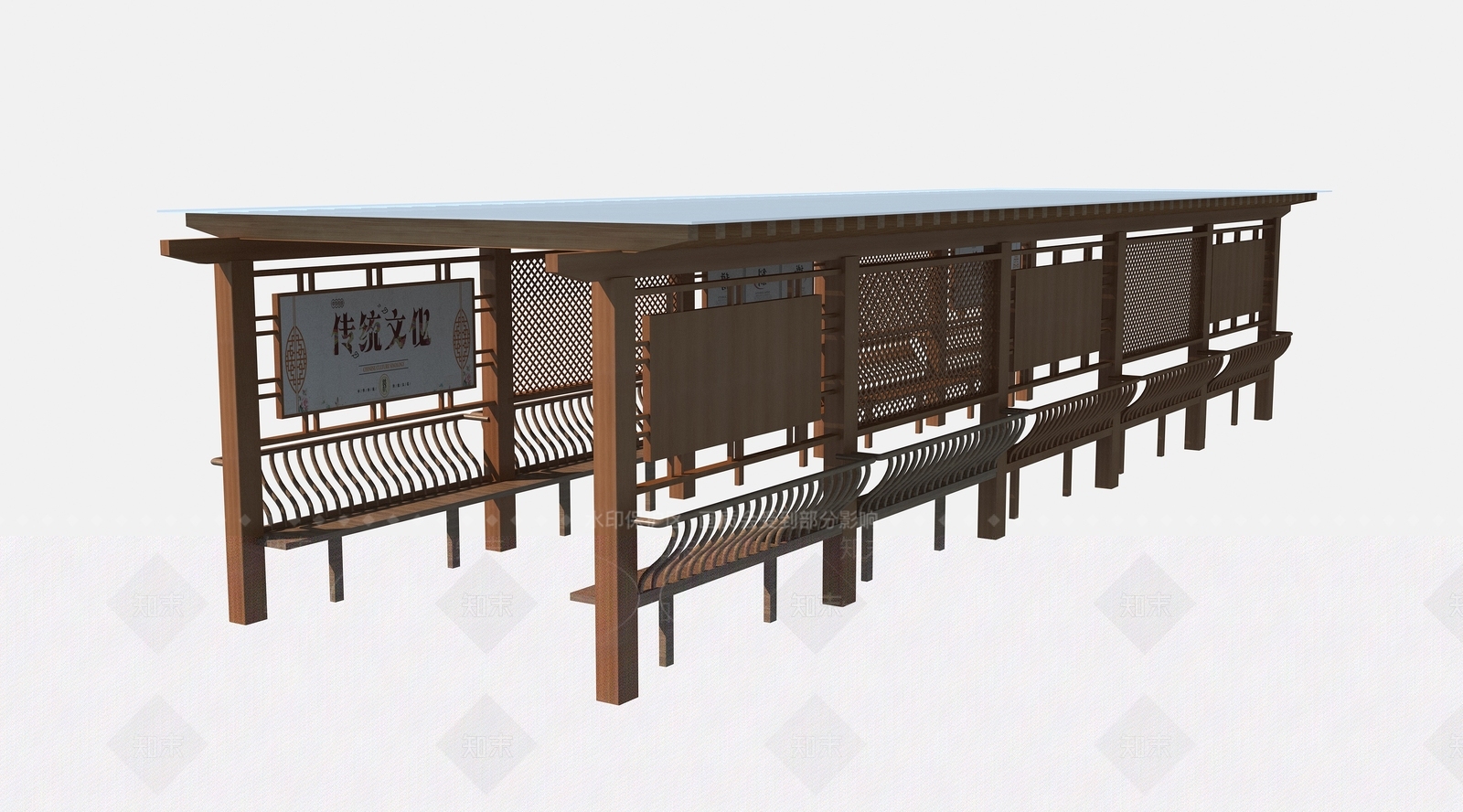 现代廊架3D模型下载【ID:1192062371】