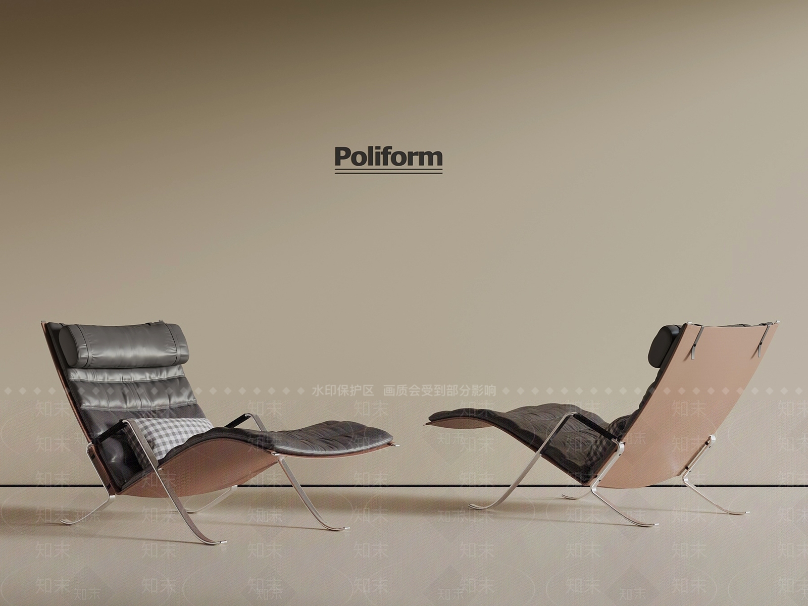 现代躺椅3D模型下载【ID:1192062737】