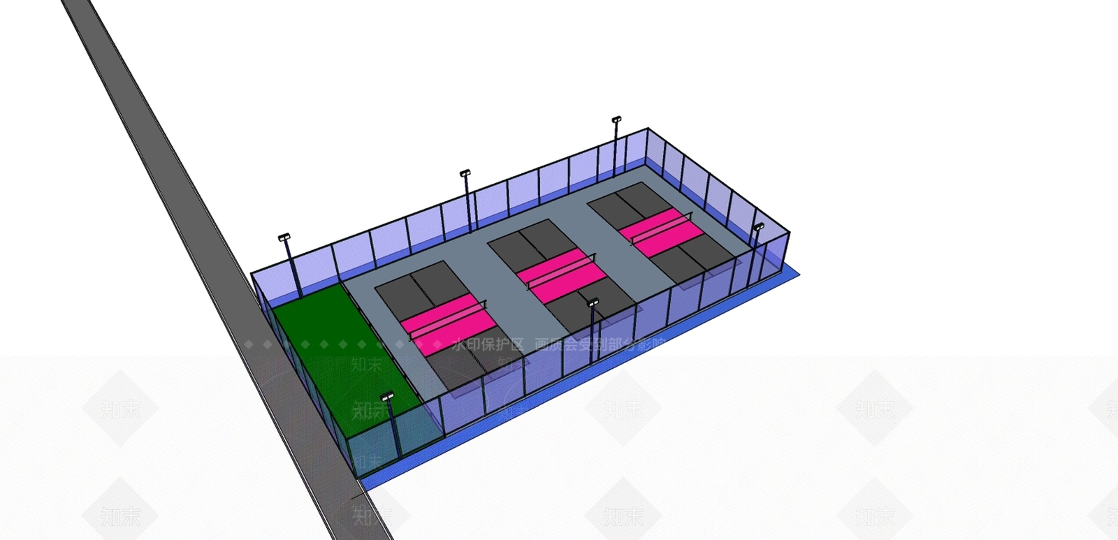 现代体育建筑SU模型下载【ID:1192064098】