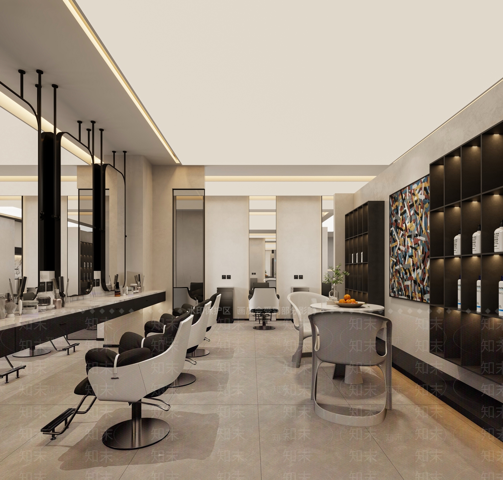 现代美发店3D模型下载【ID:1192066316】
