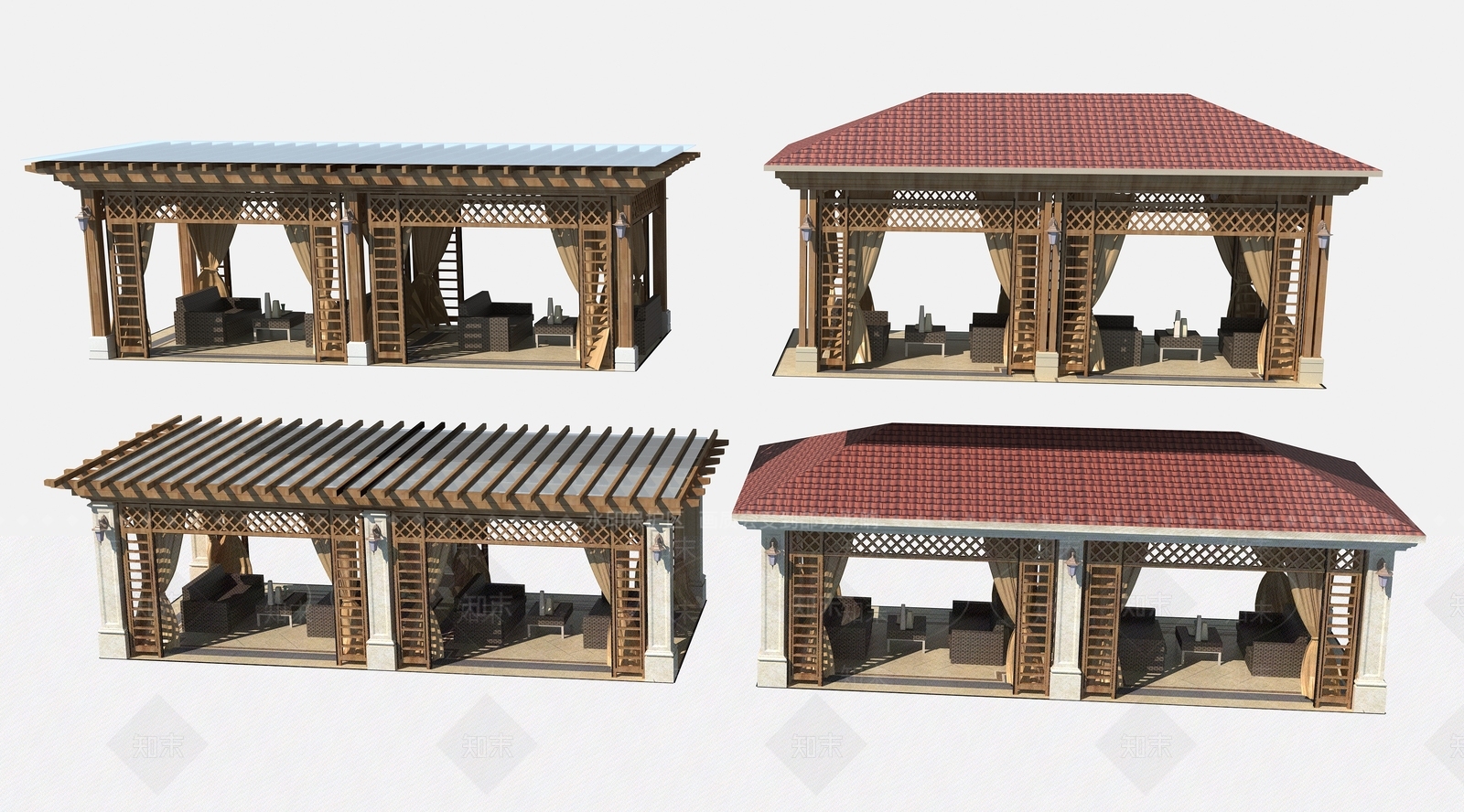 现代亭子3D模型下载【ID:1192066350】