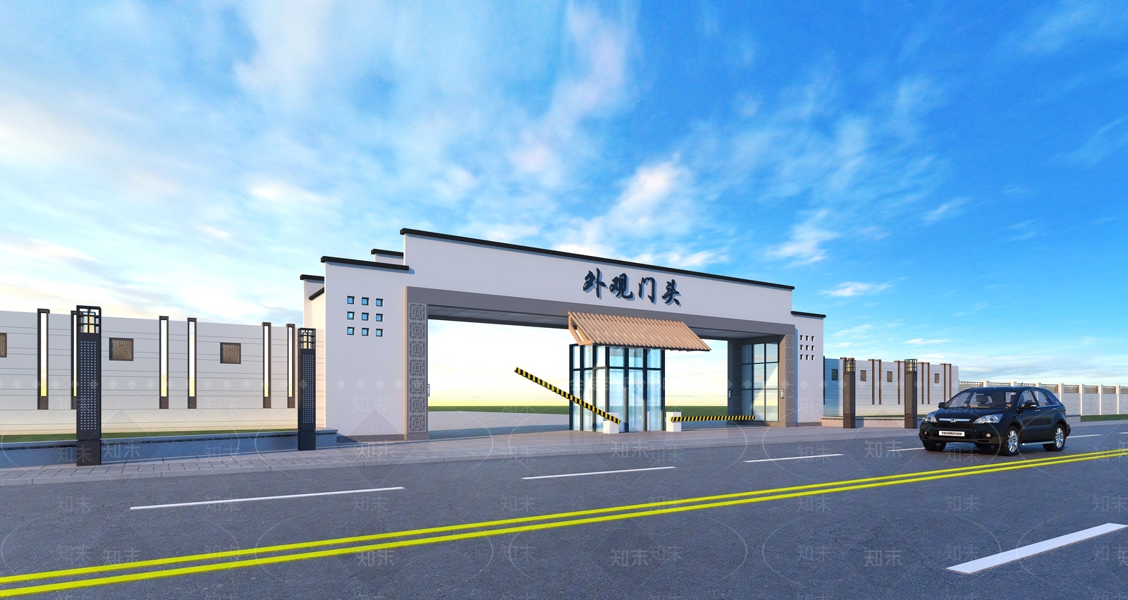 现代新中式入口3D模型下载【ID:1192069931】