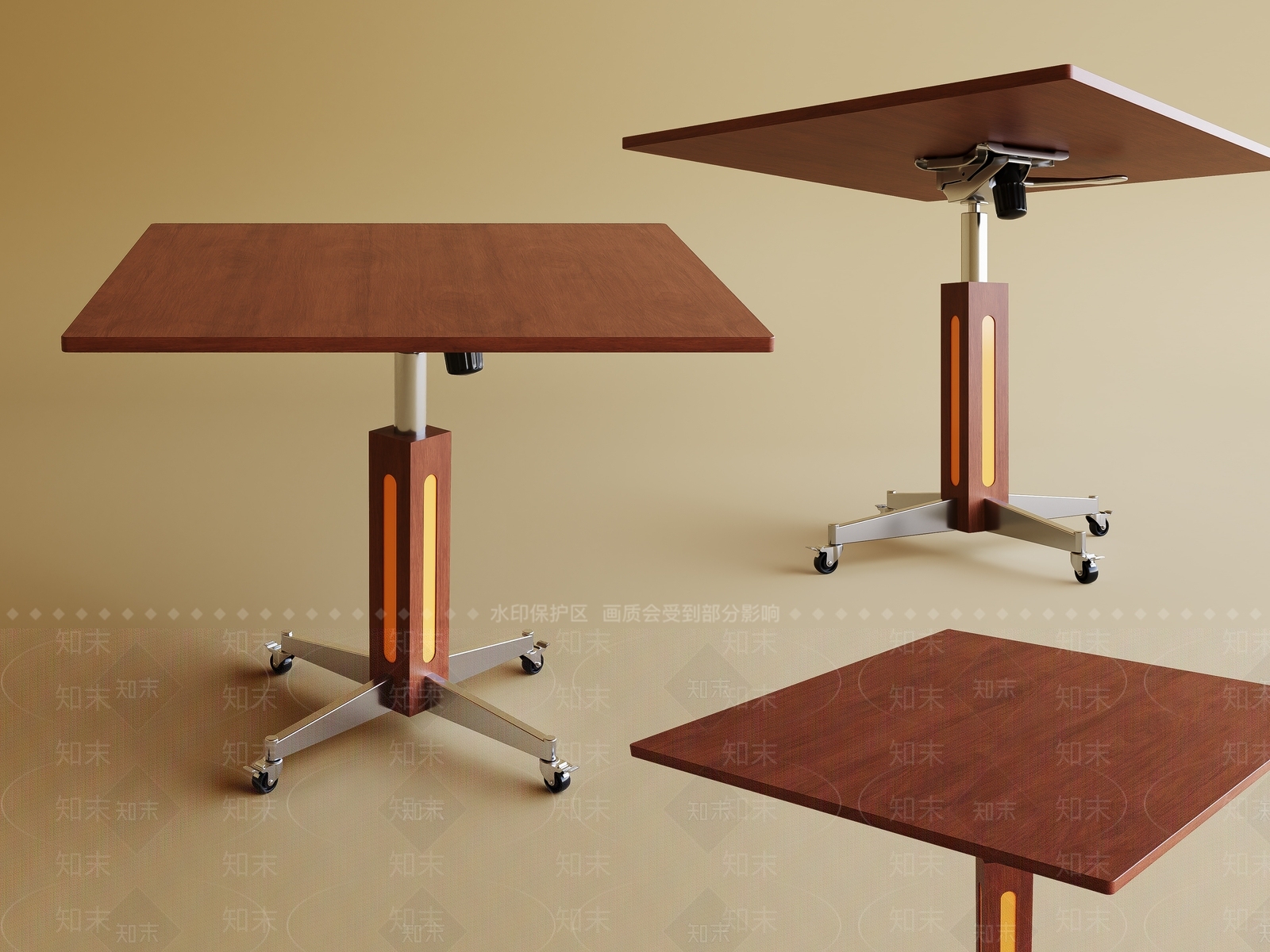 现代餐桌SU模型下载【ID:1192070475】