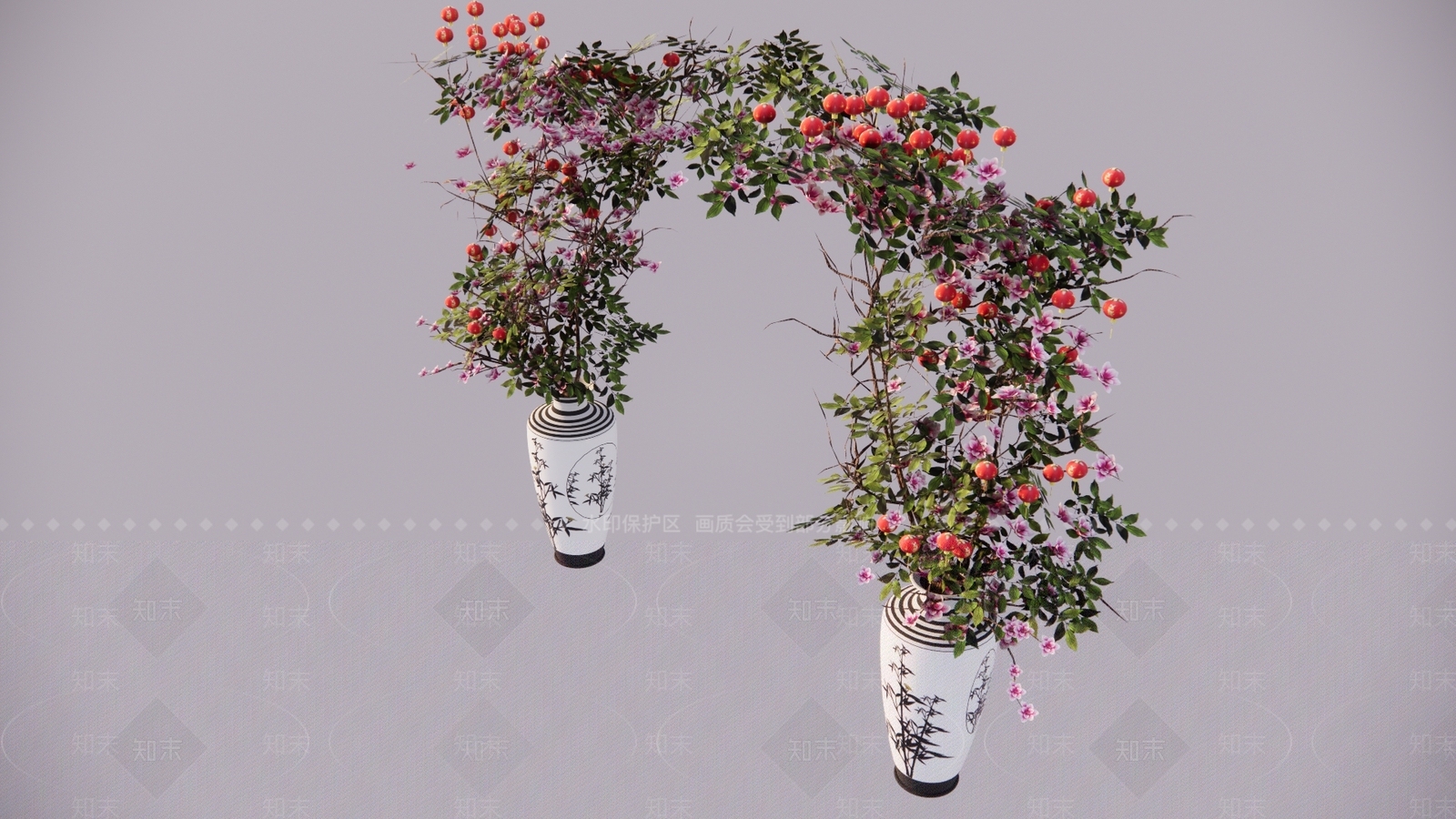 现代新中式花瓶SU模型下载【ID:1192156250】