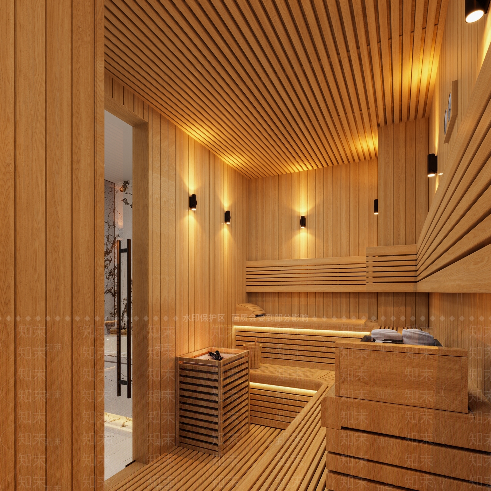 新中式现代足浴店3D模型下载【ID:1192073446】