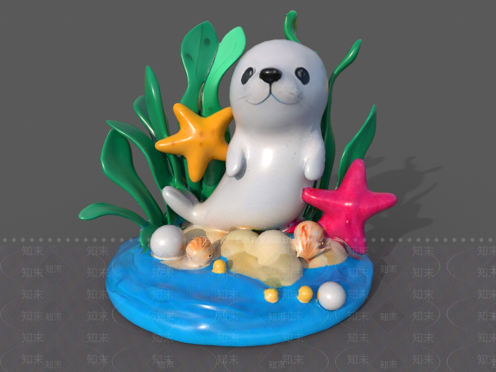 现代景观雕塑3D模型下载【ID:1192074404】
