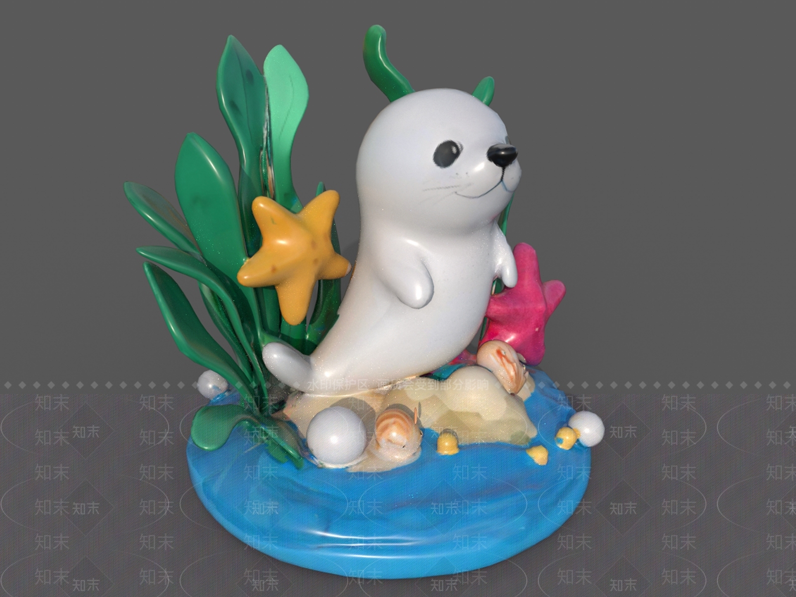 现代景观雕塑3D模型下载【ID:1192074404】