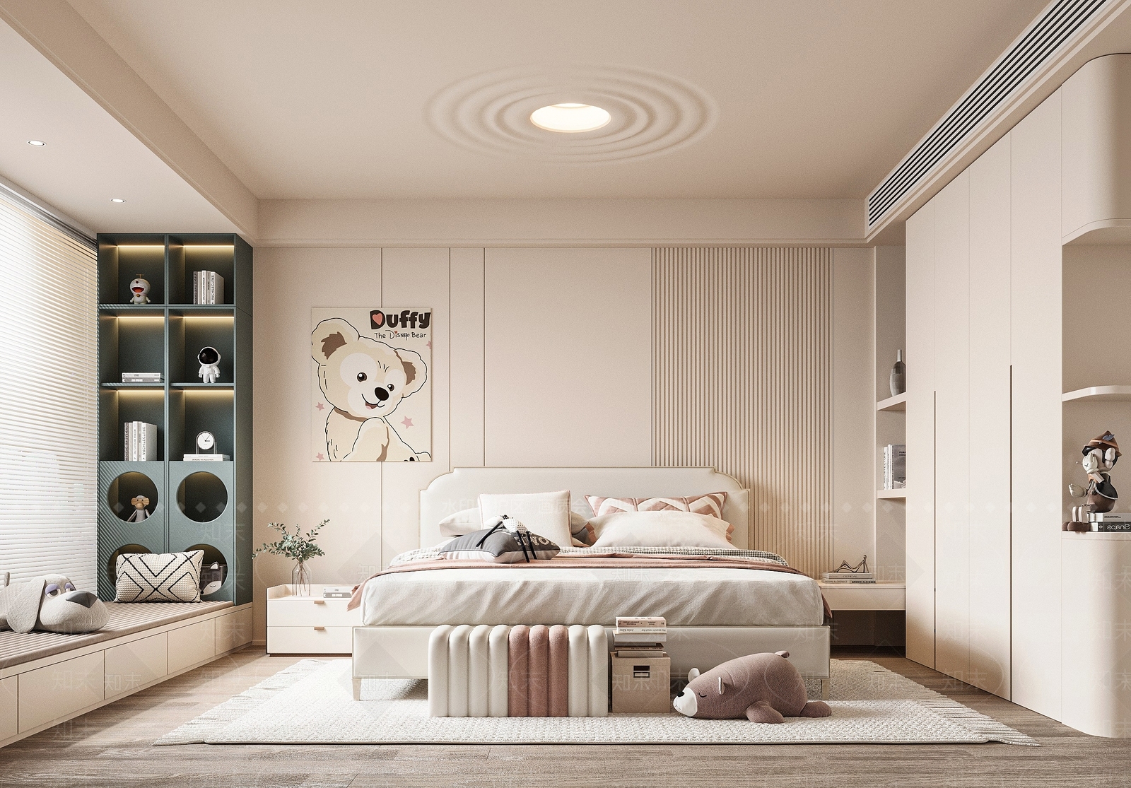 现代通用儿童房3D模型下载【ID:1192076737】