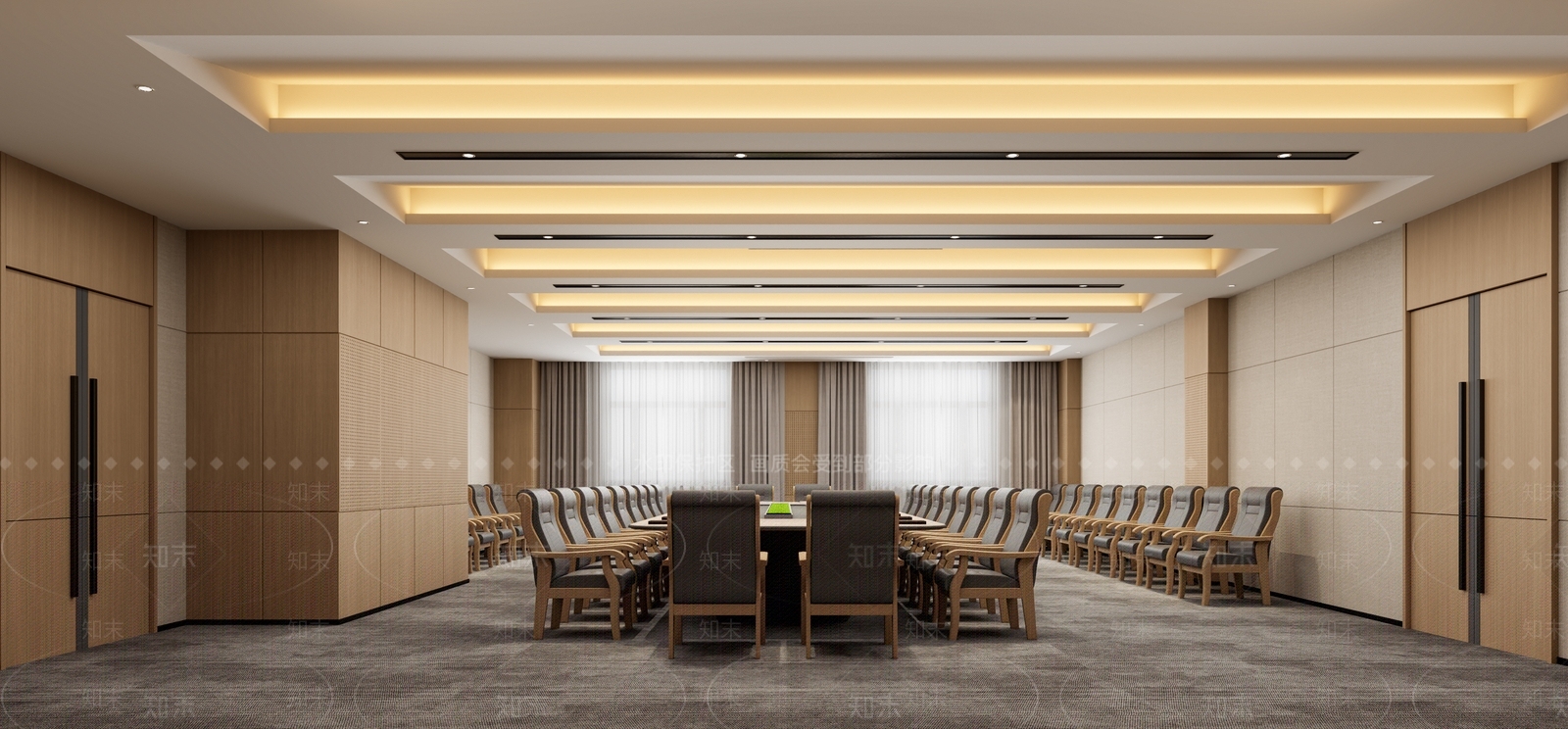 现代会议室3D模型下载【ID:1192076624】