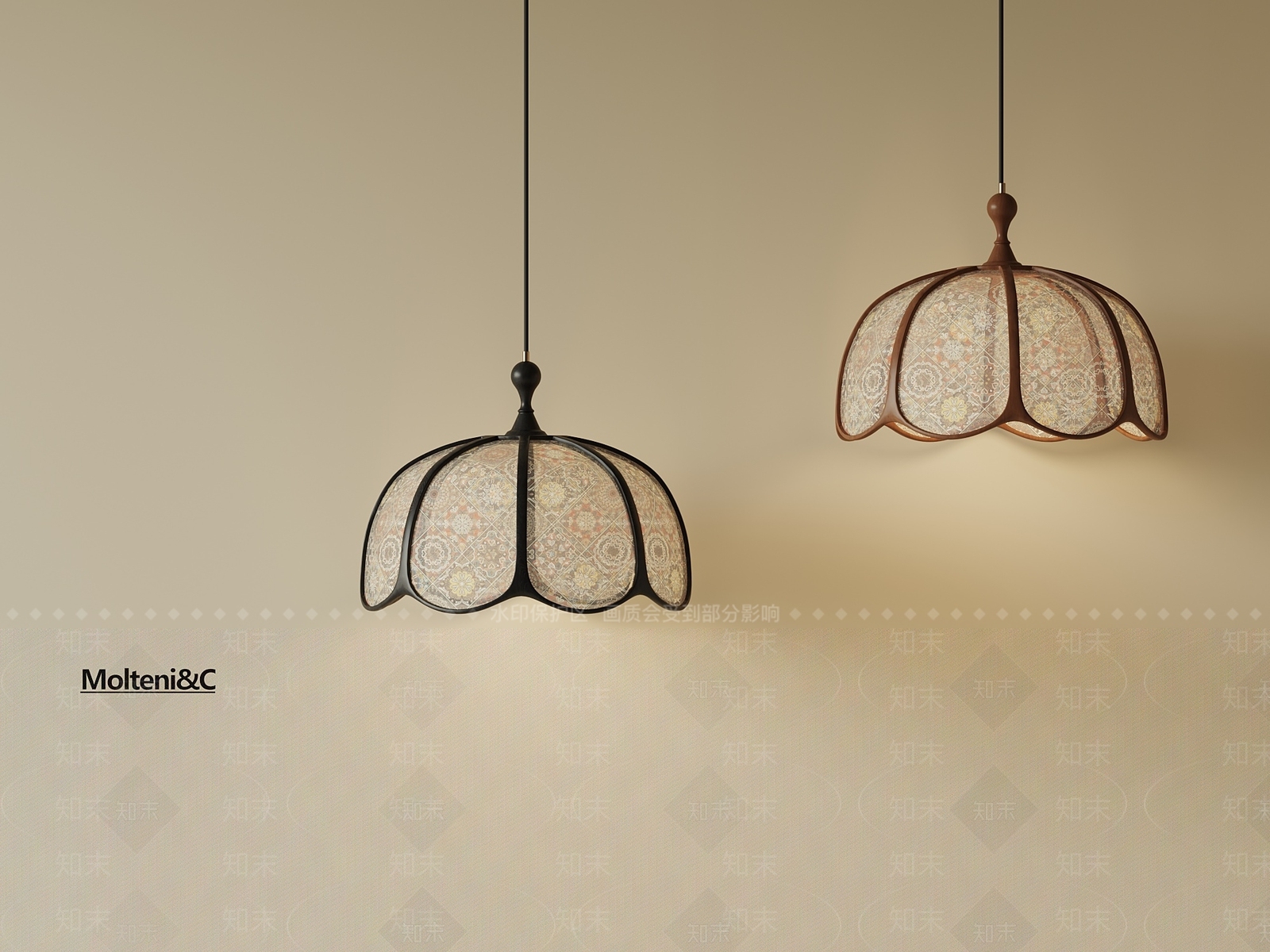 法式中古餐厅吊灯3D模型下载【ID:1192077689】