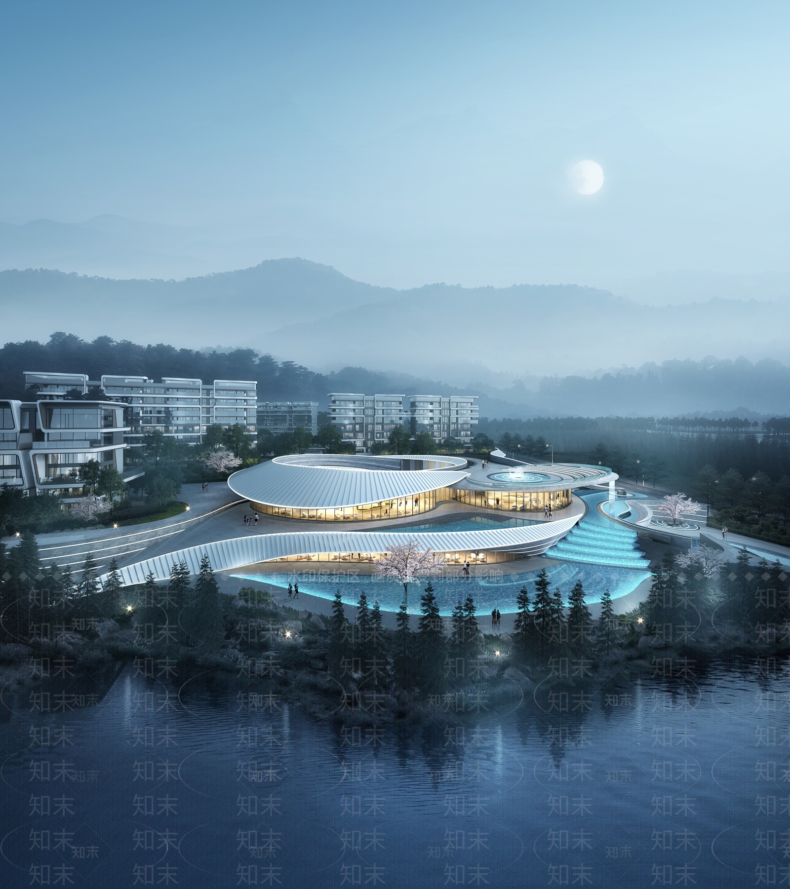 现代高层住宅3D模型下载【ID:1192079231】