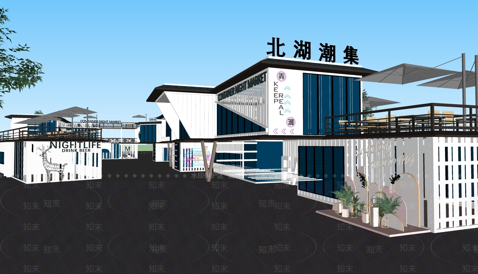 现代其他商业建筑SU模型下载【ID:1192078654】