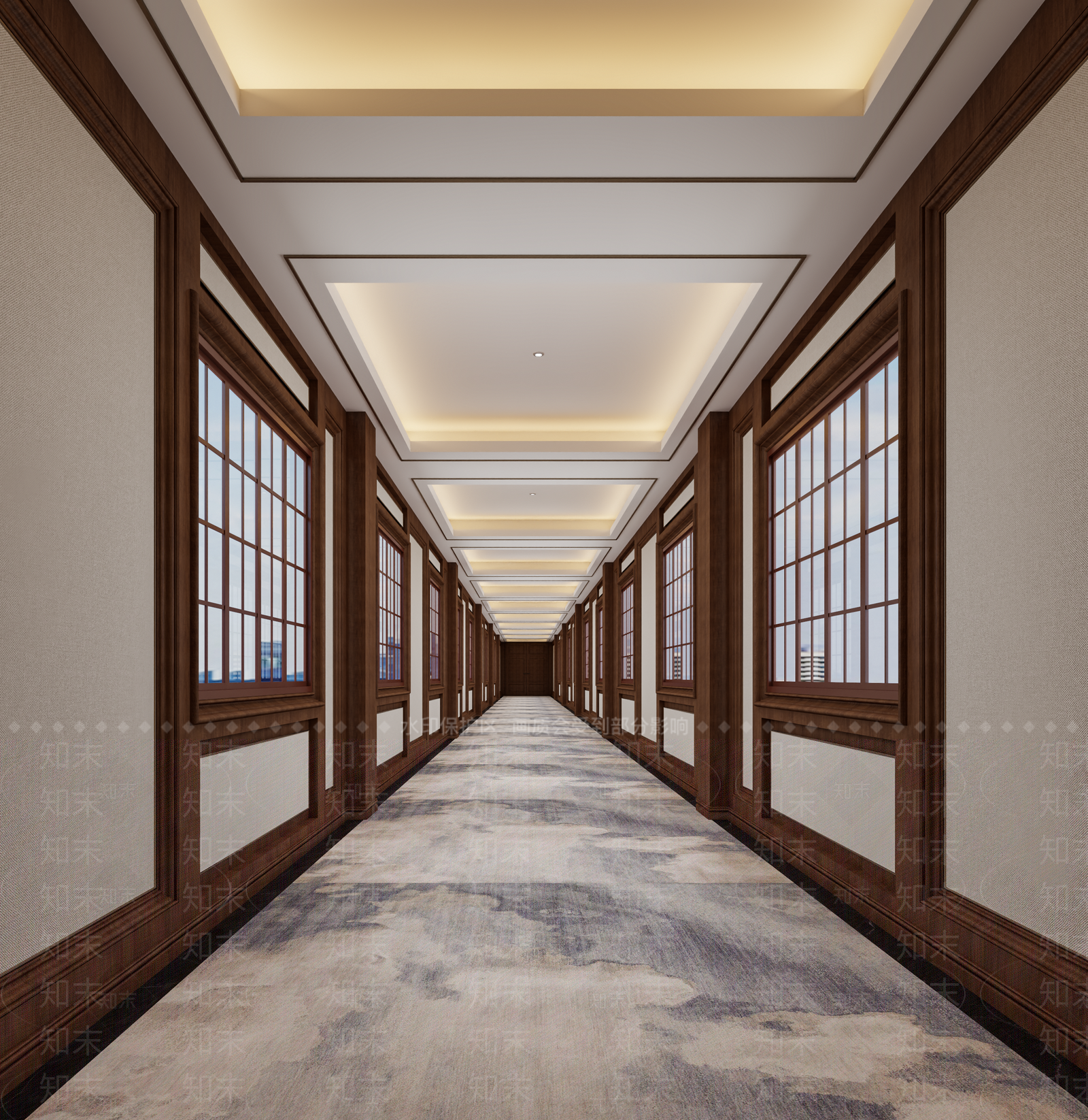 现代新中式其他商业空间3D模型下载【ID:1192078403】