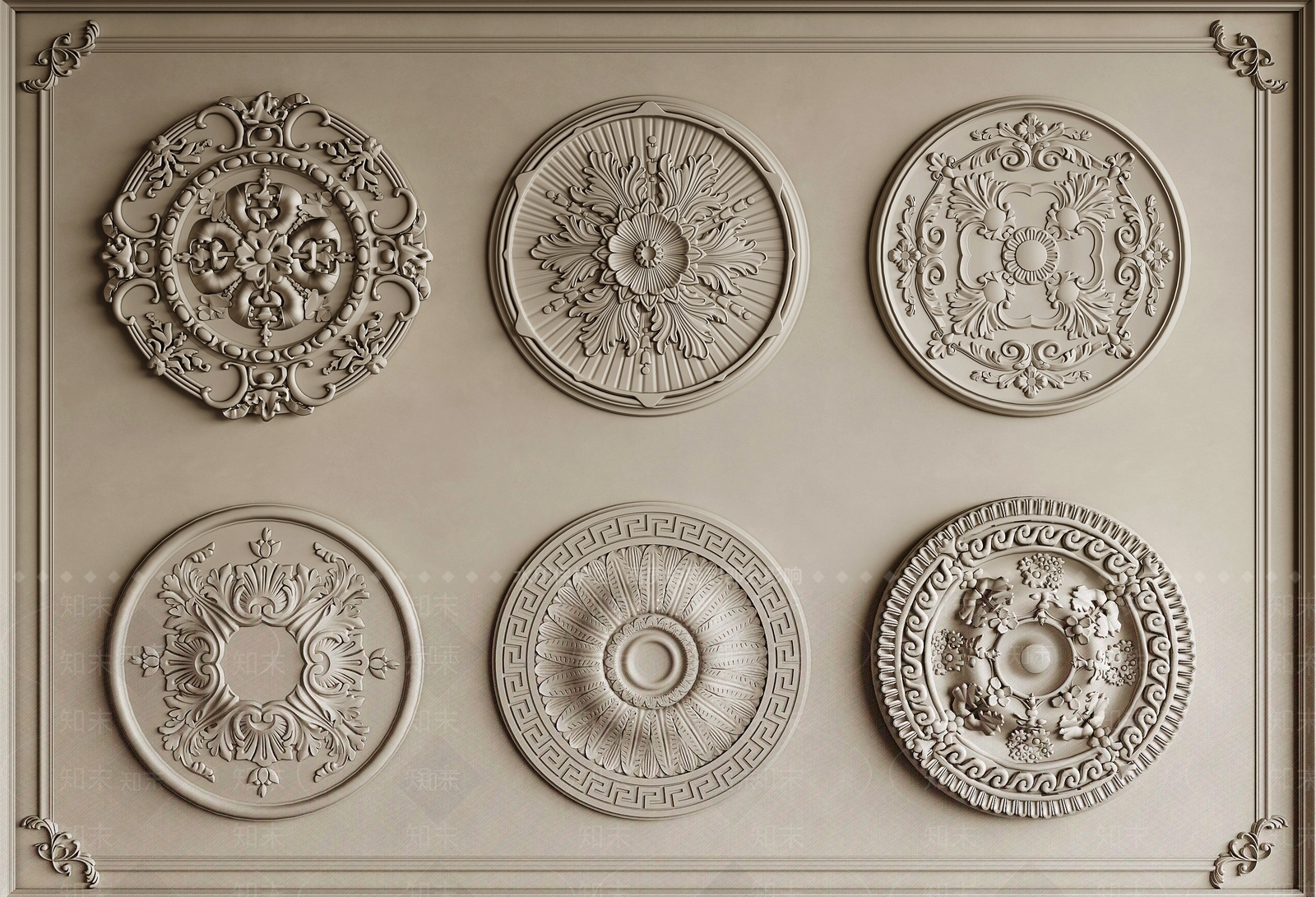 法式欧式雕花SU模型下载【ID:1192079129】