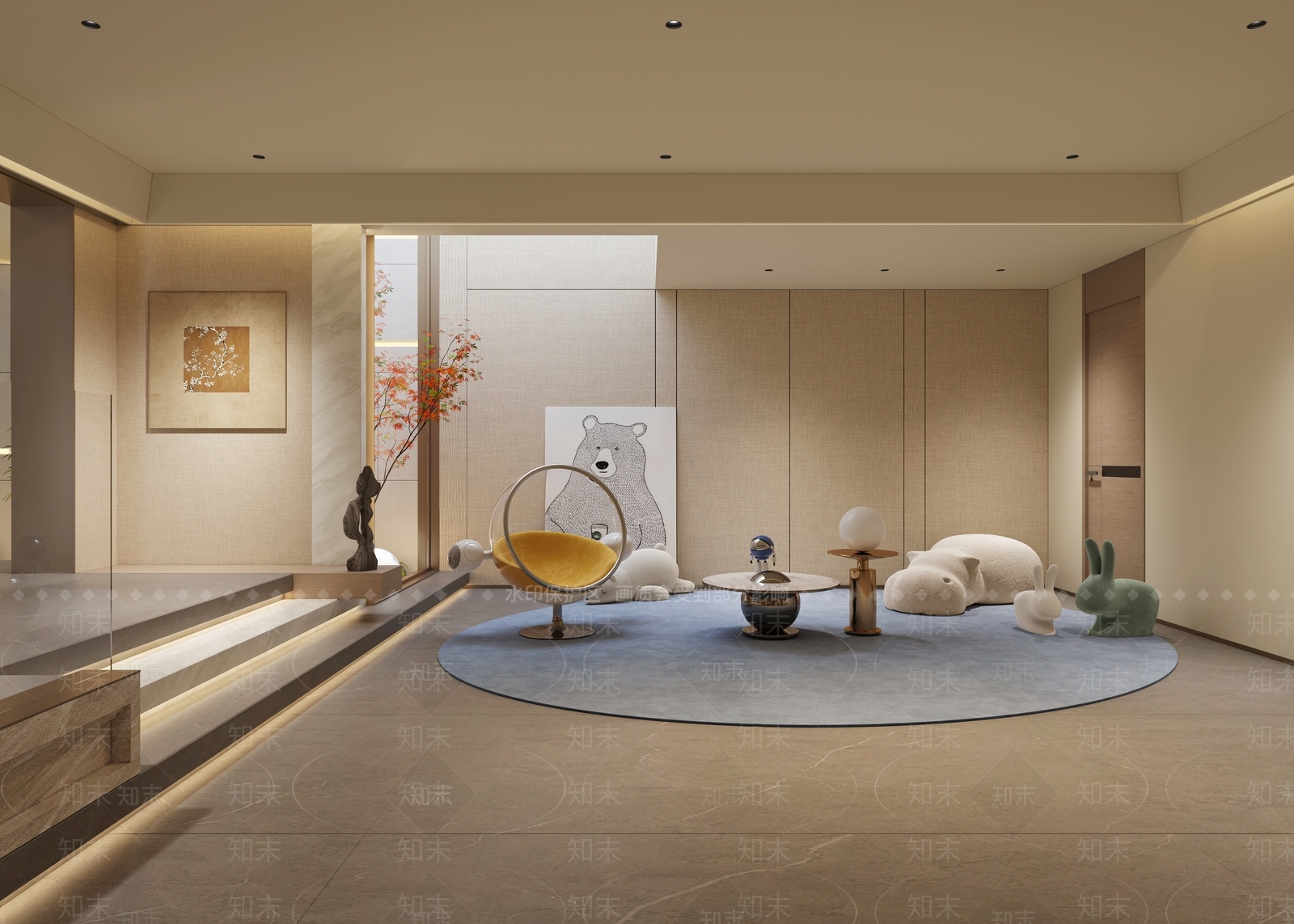 现代儿童娱乐室3D模型下载【ID:1192080010】