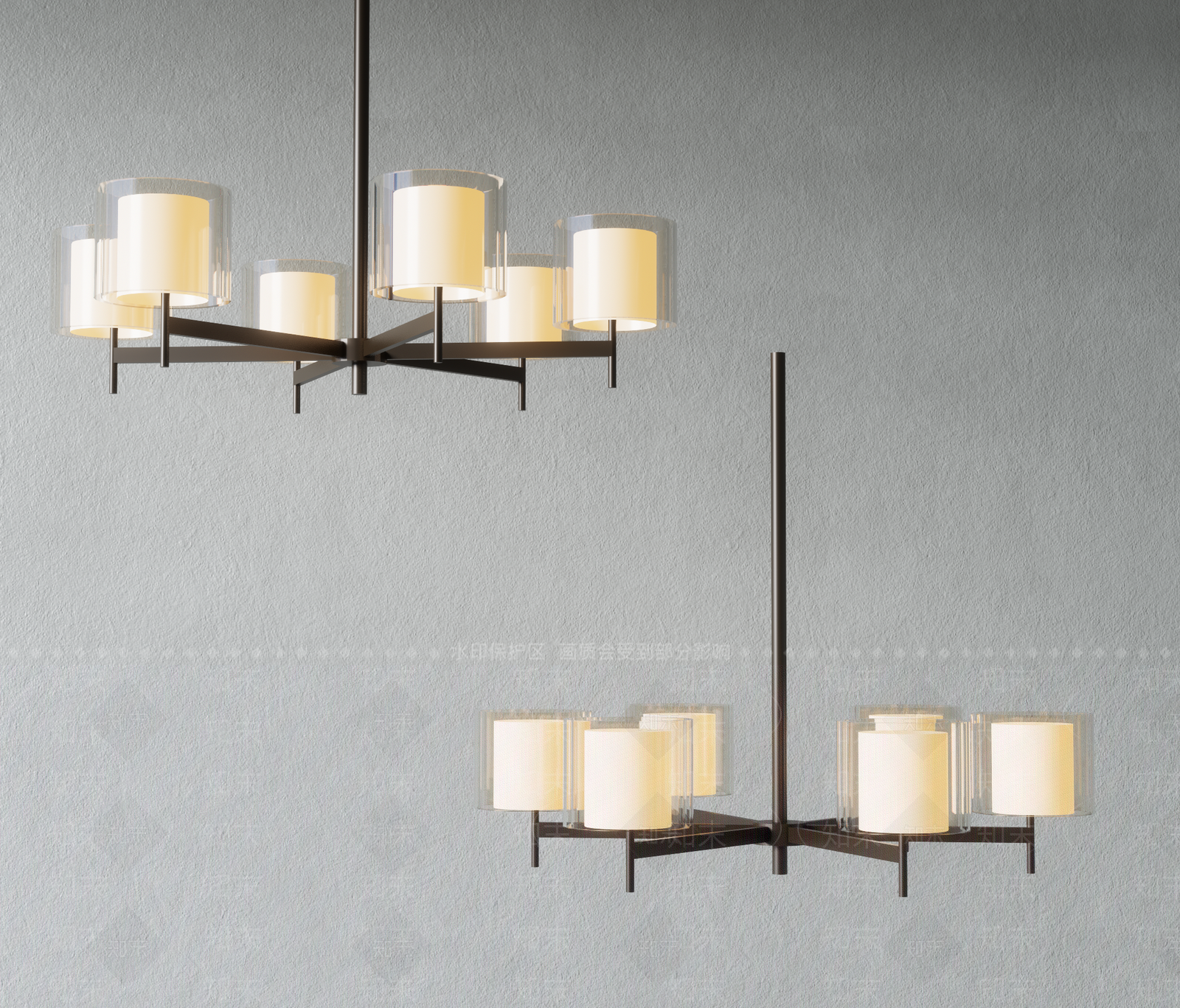 新中式中式客厅吊灯3D模型下载【ID:1192081477】