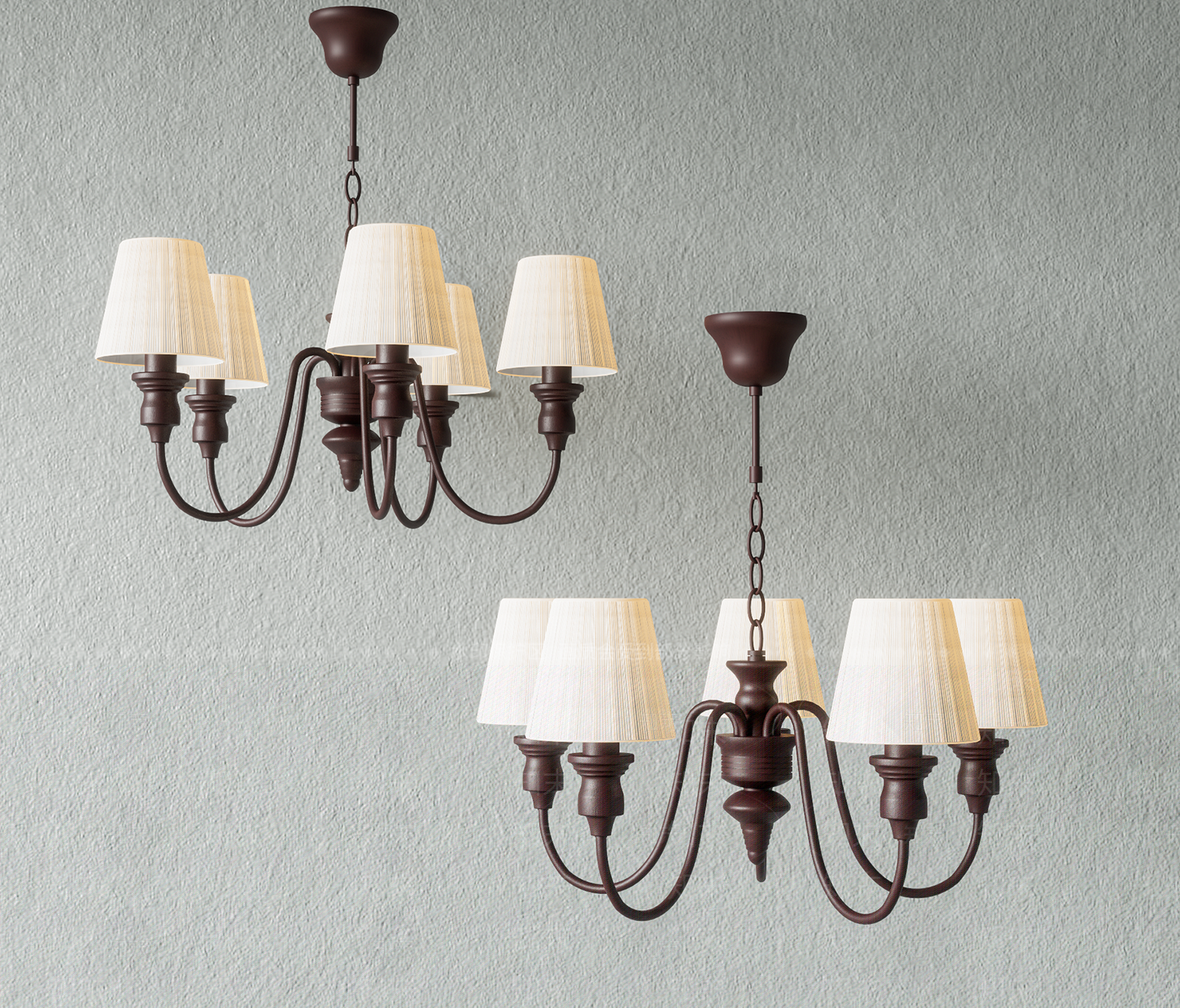 美式欧式客厅吊灯3D模型下载【ID:1192083117】