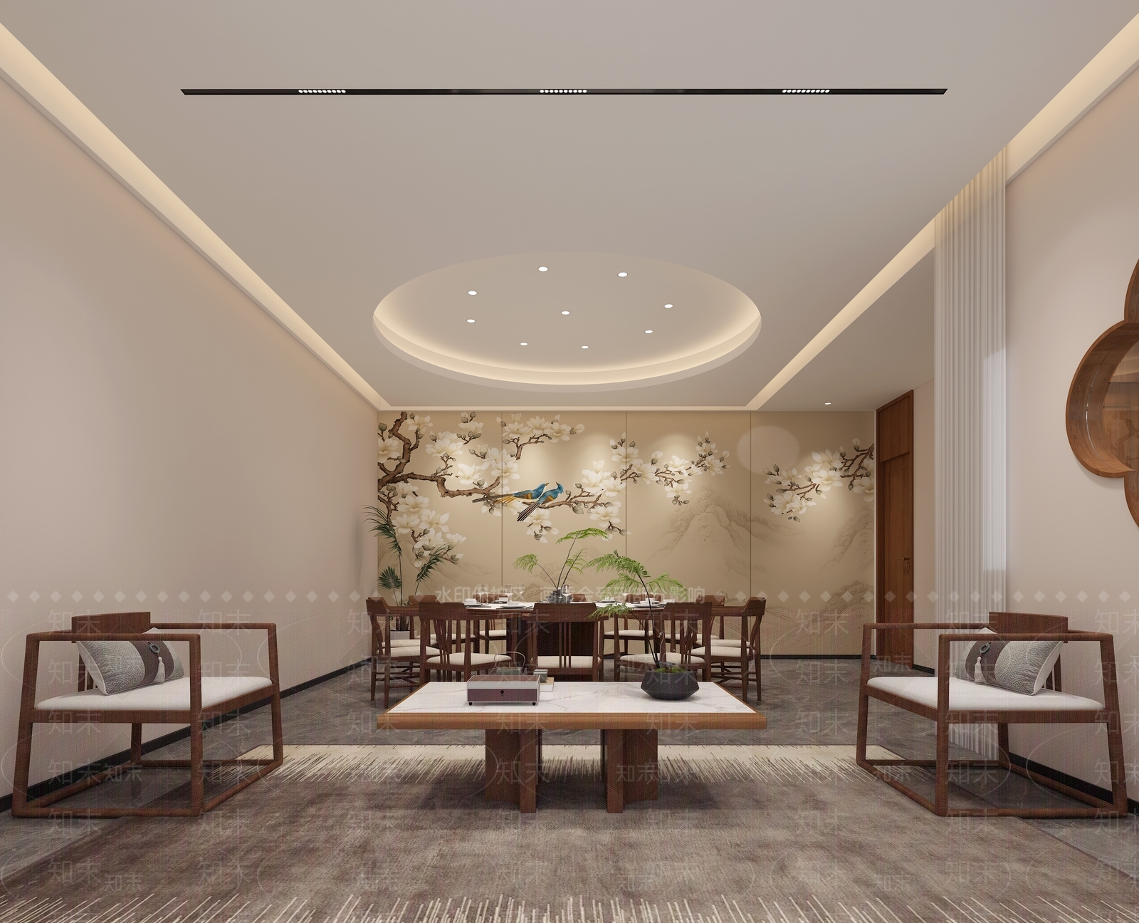 新中式包厢3D模型下载【ID:1192083480】
