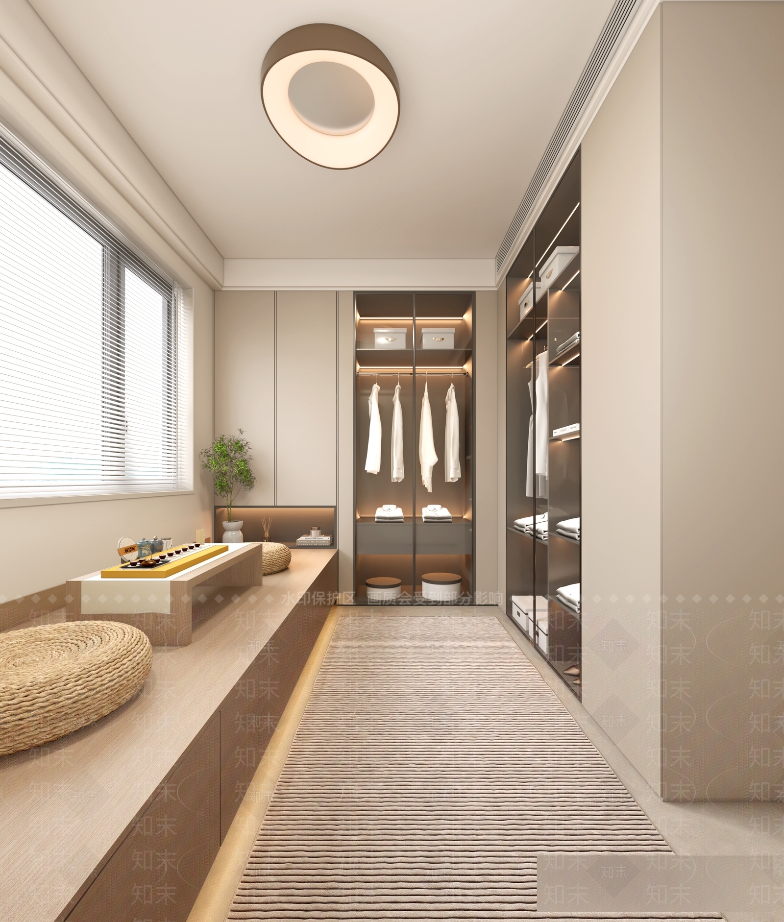 现代榻榻米卧室3D模型下载【ID:1192084174】
