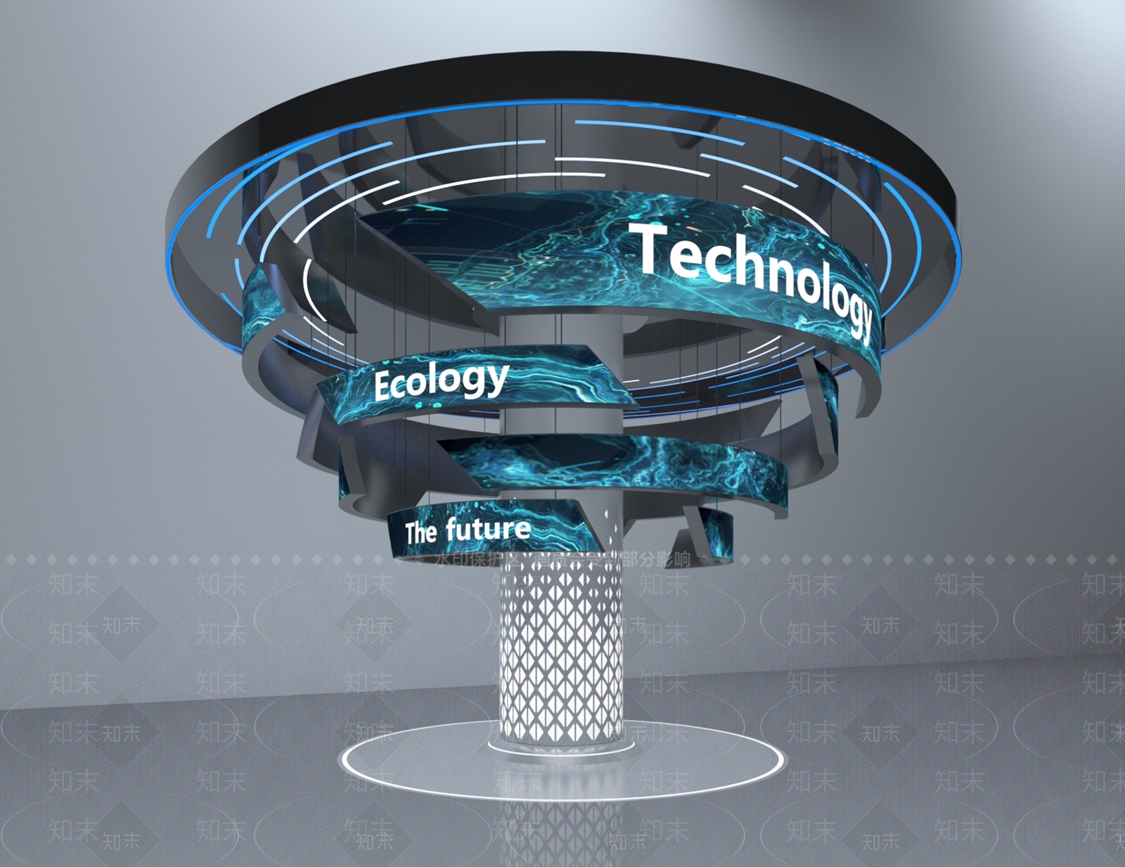 现代科技展厅SU模型下载【ID:1192085224】