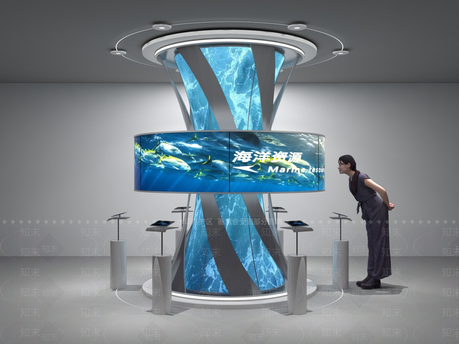 现代展示台SU模型下载【ID:1192087450】