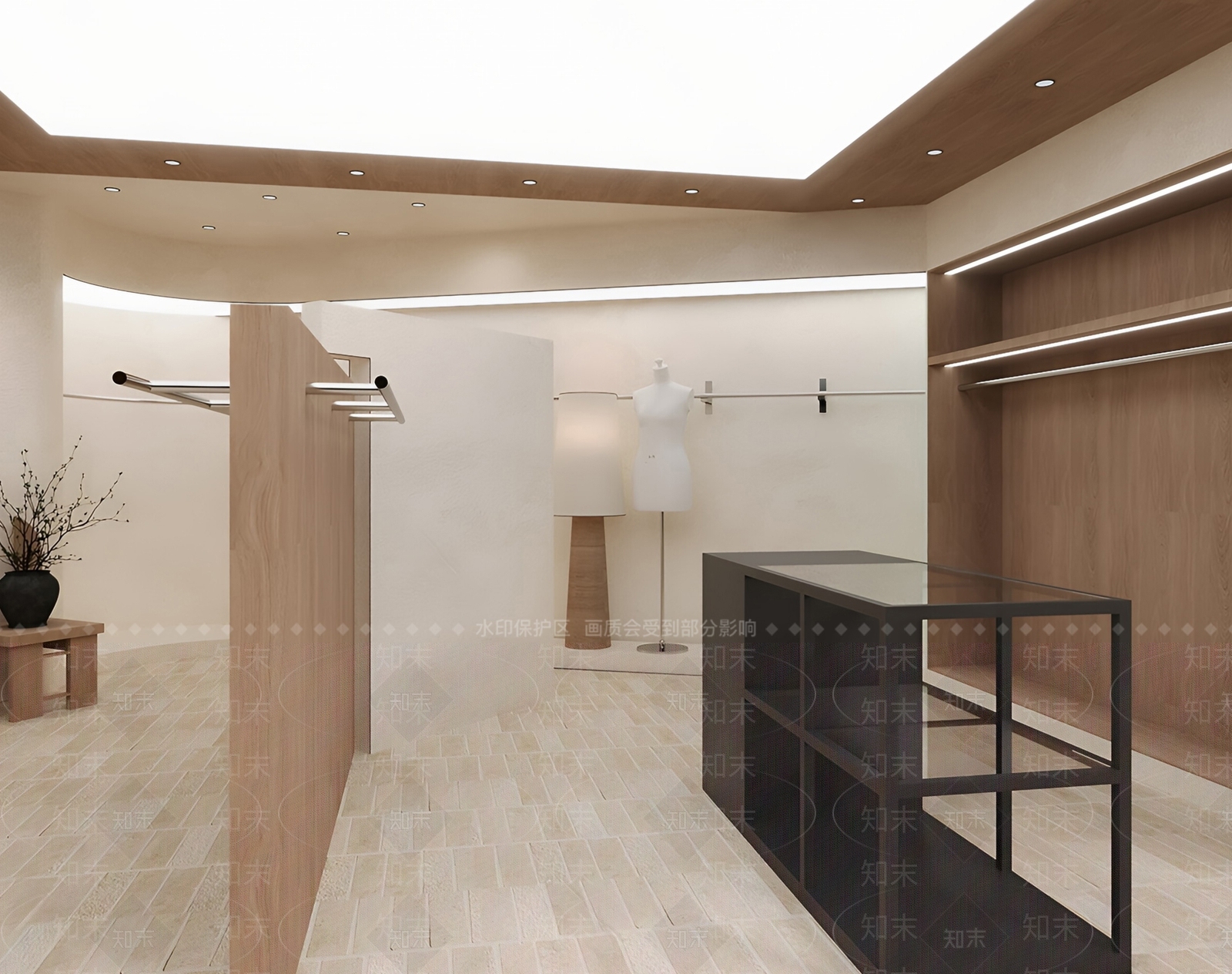 侘寂服装店SU模型下载【ID:1192087317】