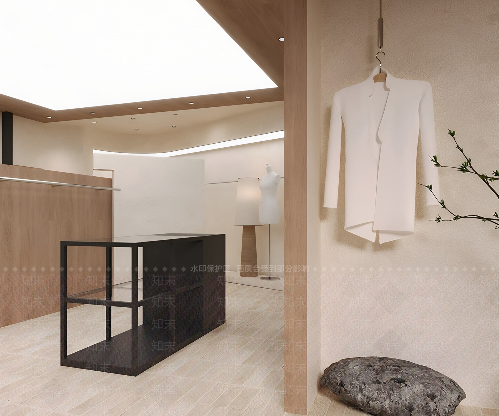侘寂服装店SU模型下载【ID:1192087317】