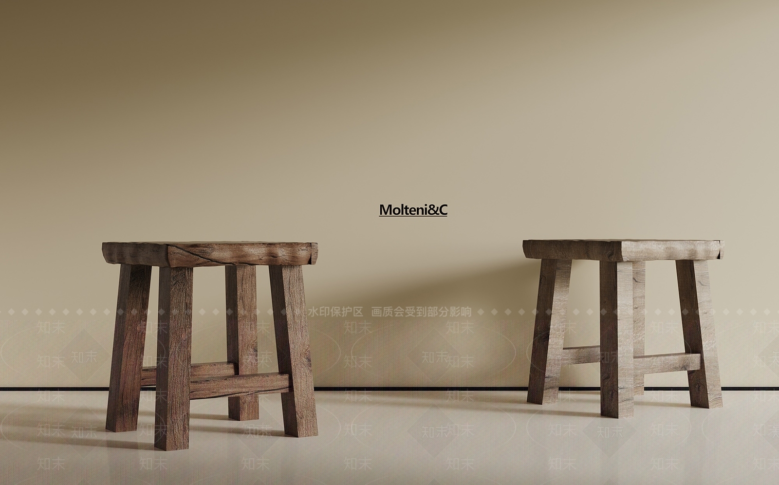 侘寂其他凳子3D模型下载【ID:1192088048】