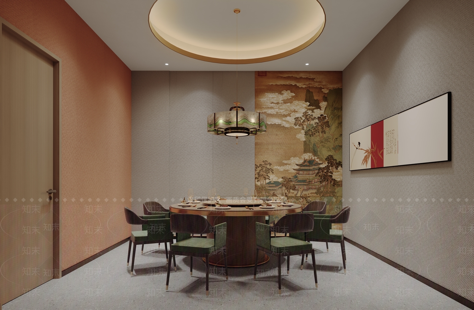 新中式包厢3D模型下载【ID:1192097244】