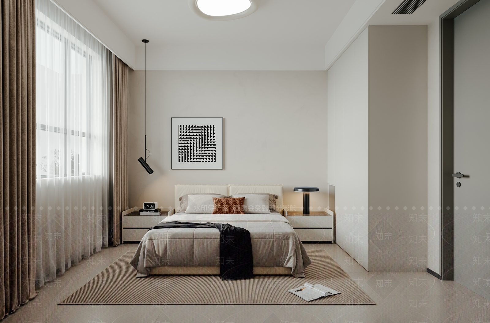 现代酒店客房3D模型下载【ID:1215109162】