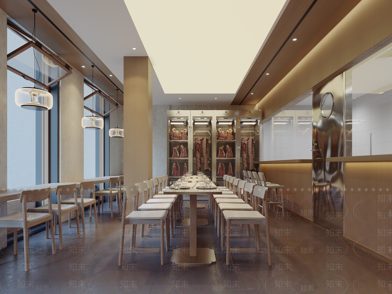 现代西餐厅3D模型下载【ID:1215109291】
