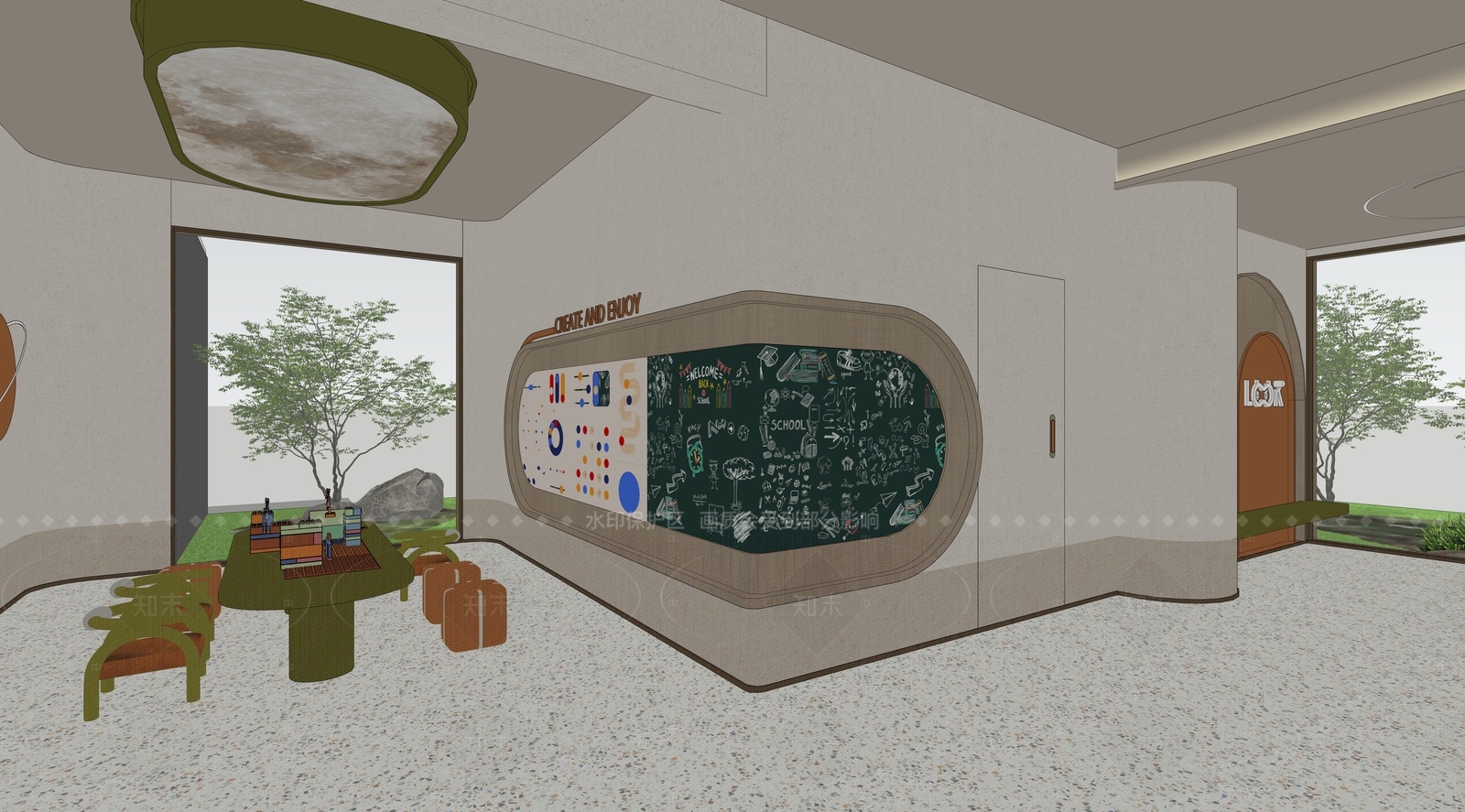 现代儿童活动空间SU模型下载【ID:1215988619】