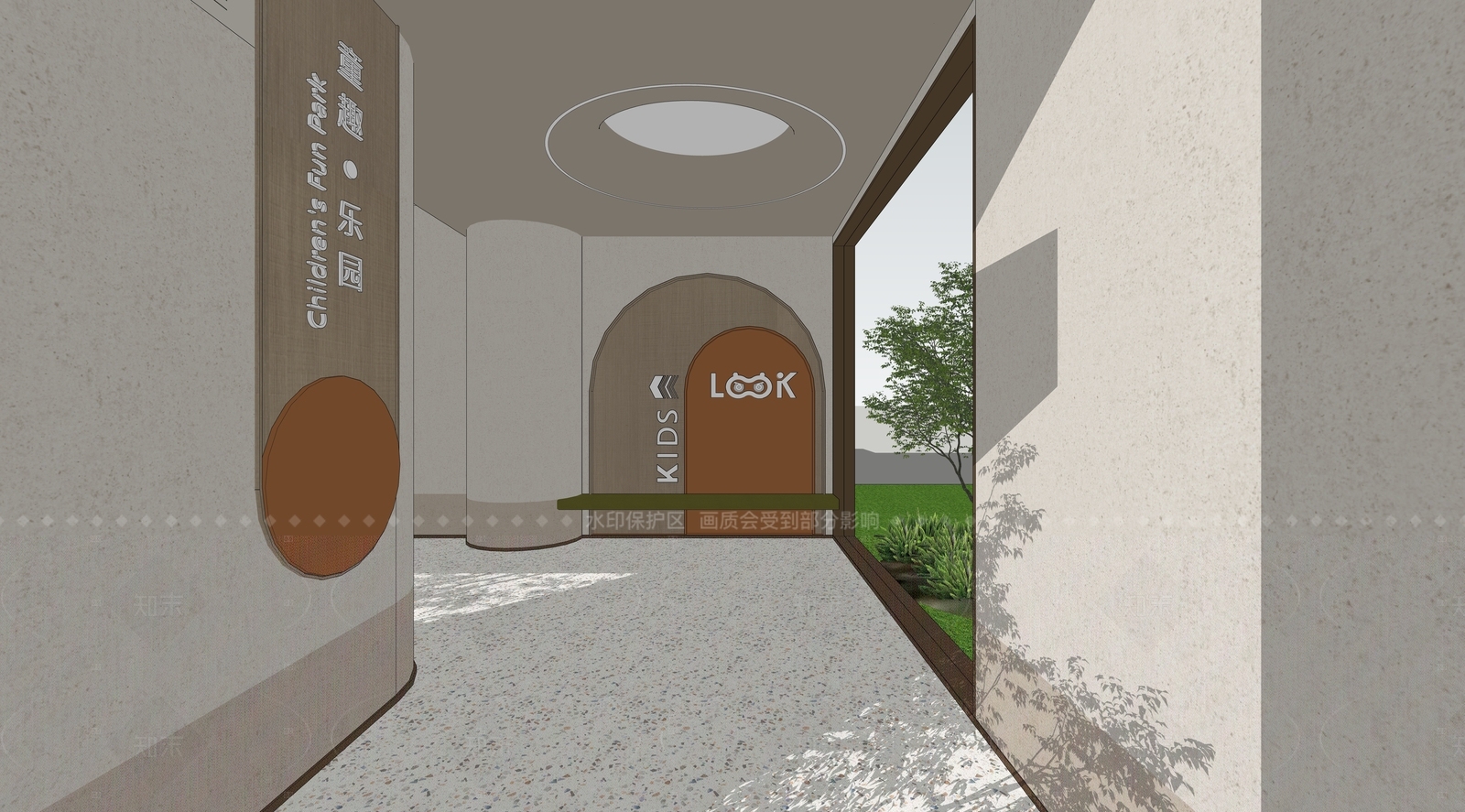 现代简约儿童活动空间SU模型下载【ID:1192100421】