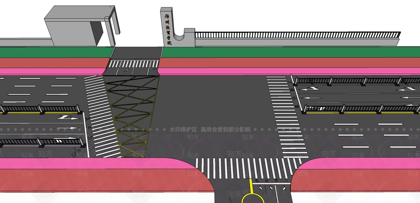 现代道路SU模型下载【ID:1192103093】