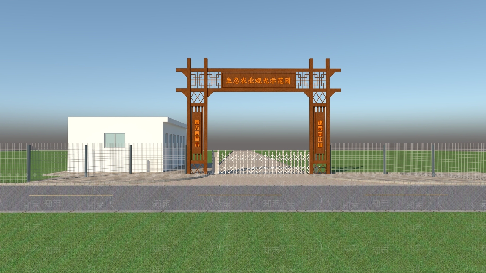 新中式其他景观3D模型下载【ID:1192105519】