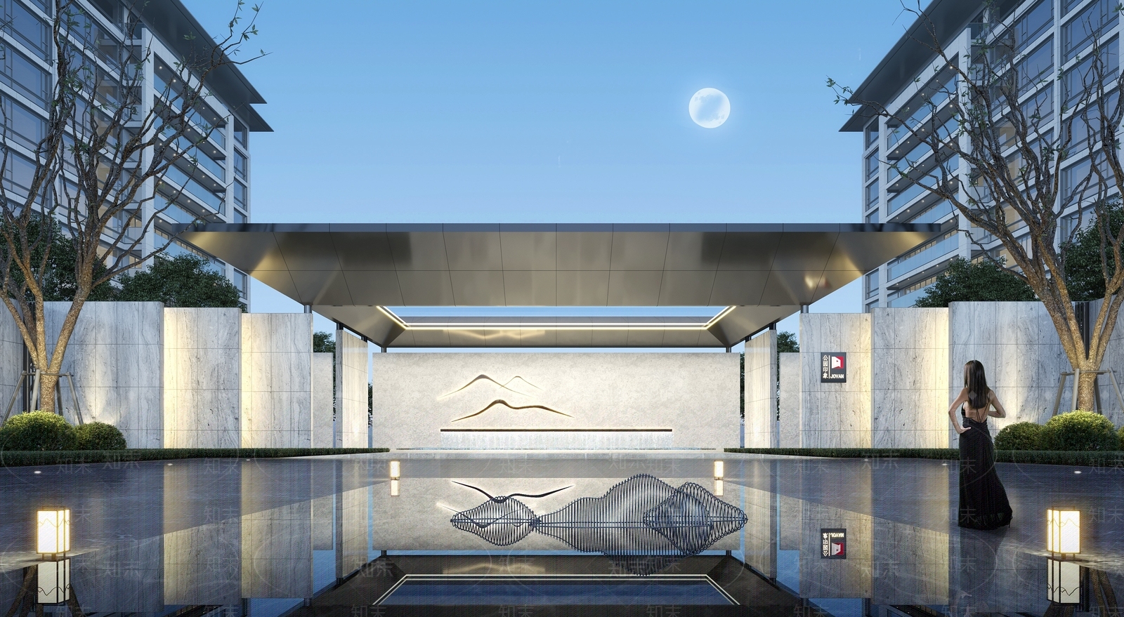 现代高层住宅3D模型下载【ID:1192108580】
