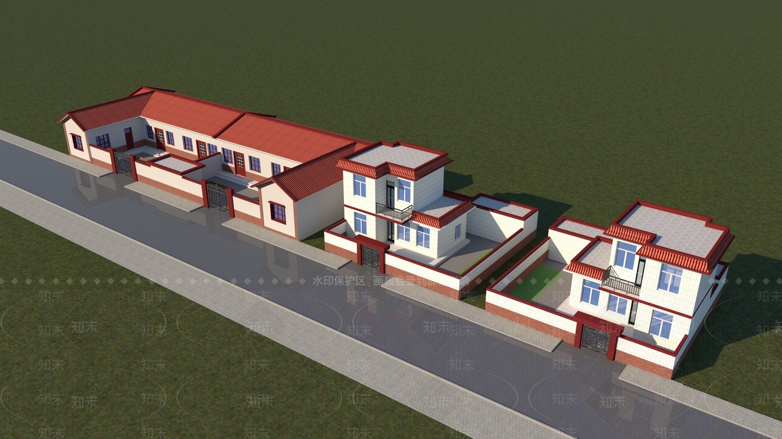 现代新中式其他住宅外观3D模型下载【ID:1192109384】