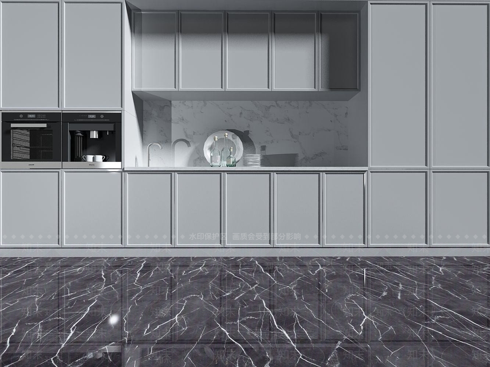 现代简约厨房3D模型下载【ID:1192112163】