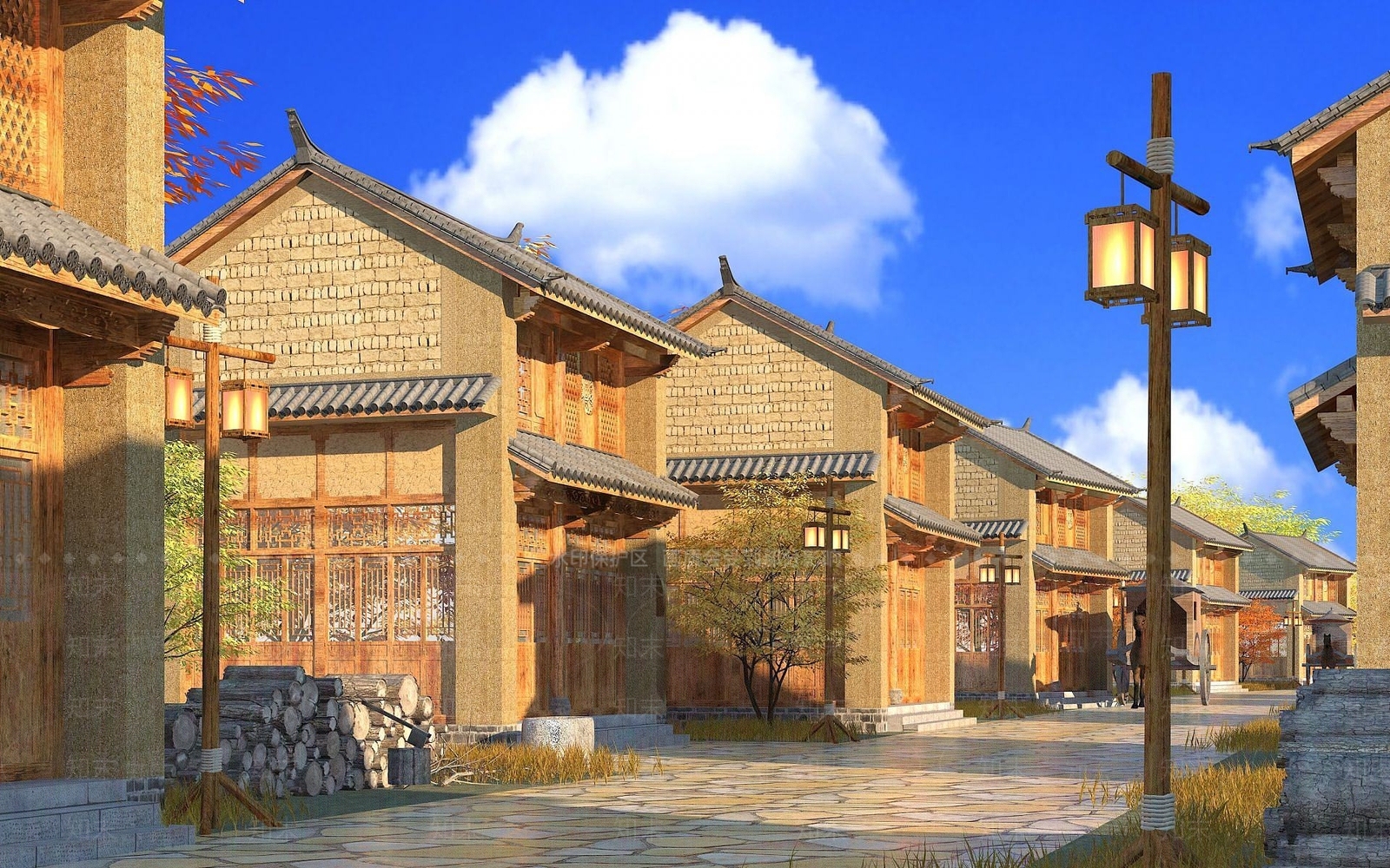 现代乡村民居3D模型下载【ID:1192113272】