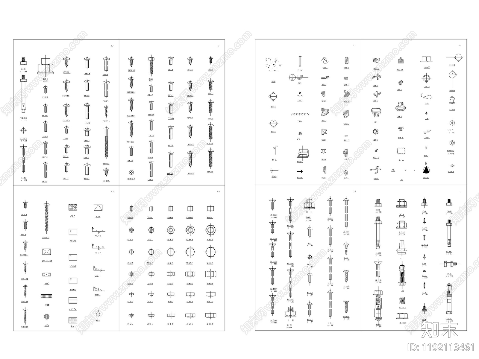 现代五金管件cad施工图下载【ID:1192113461】