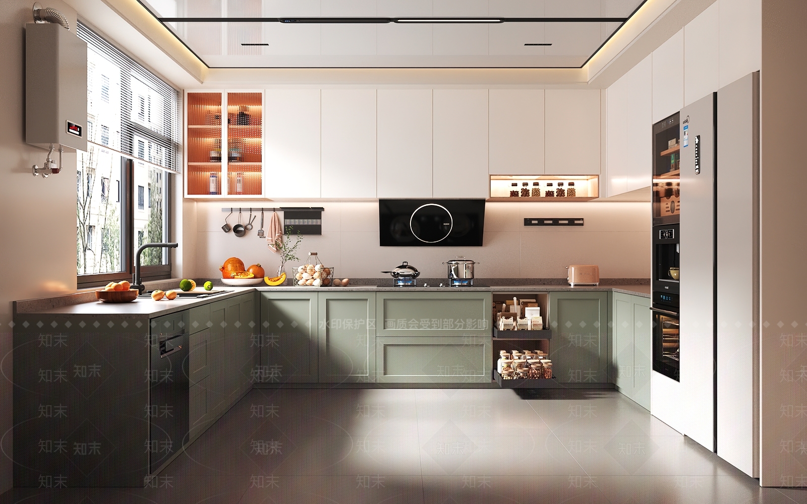 北欧封闭式厨房3D模型下载【ID:1192113831】