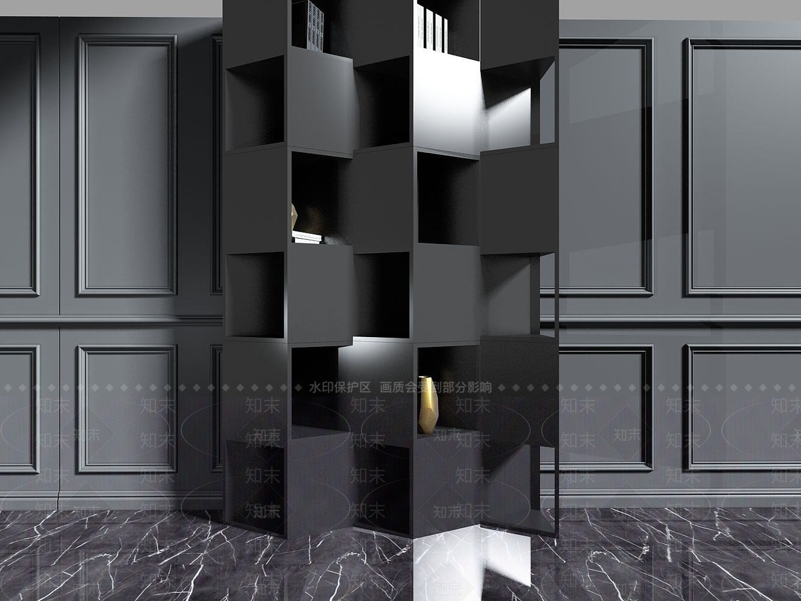 现代家居组合装饰架3D模型下载【ID:1192113788】