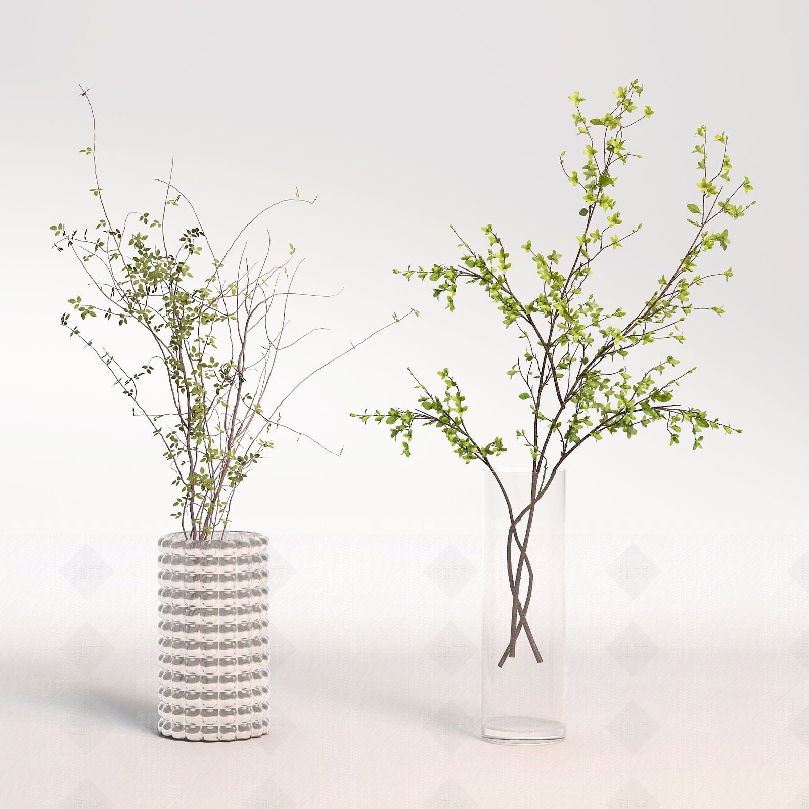 现代盆栽植物3D模型下载【ID:1192114301】