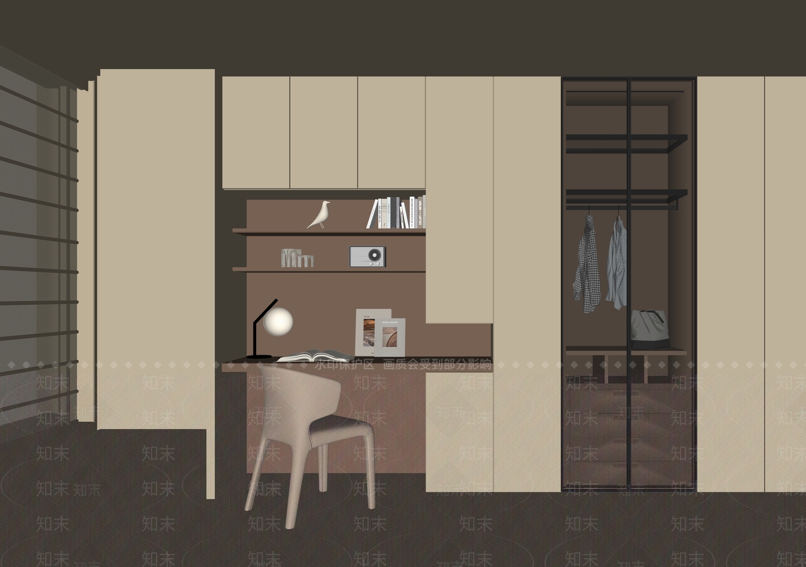 现代衣柜SU模型下载【ID:1192114722】