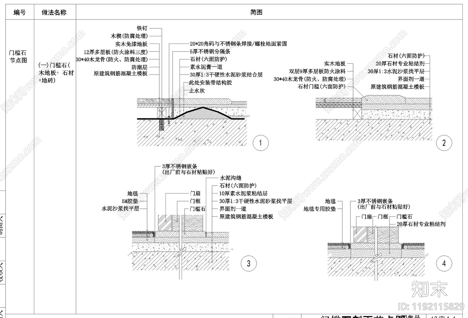 地面综合节点cad施工图下载【ID:1192115829】