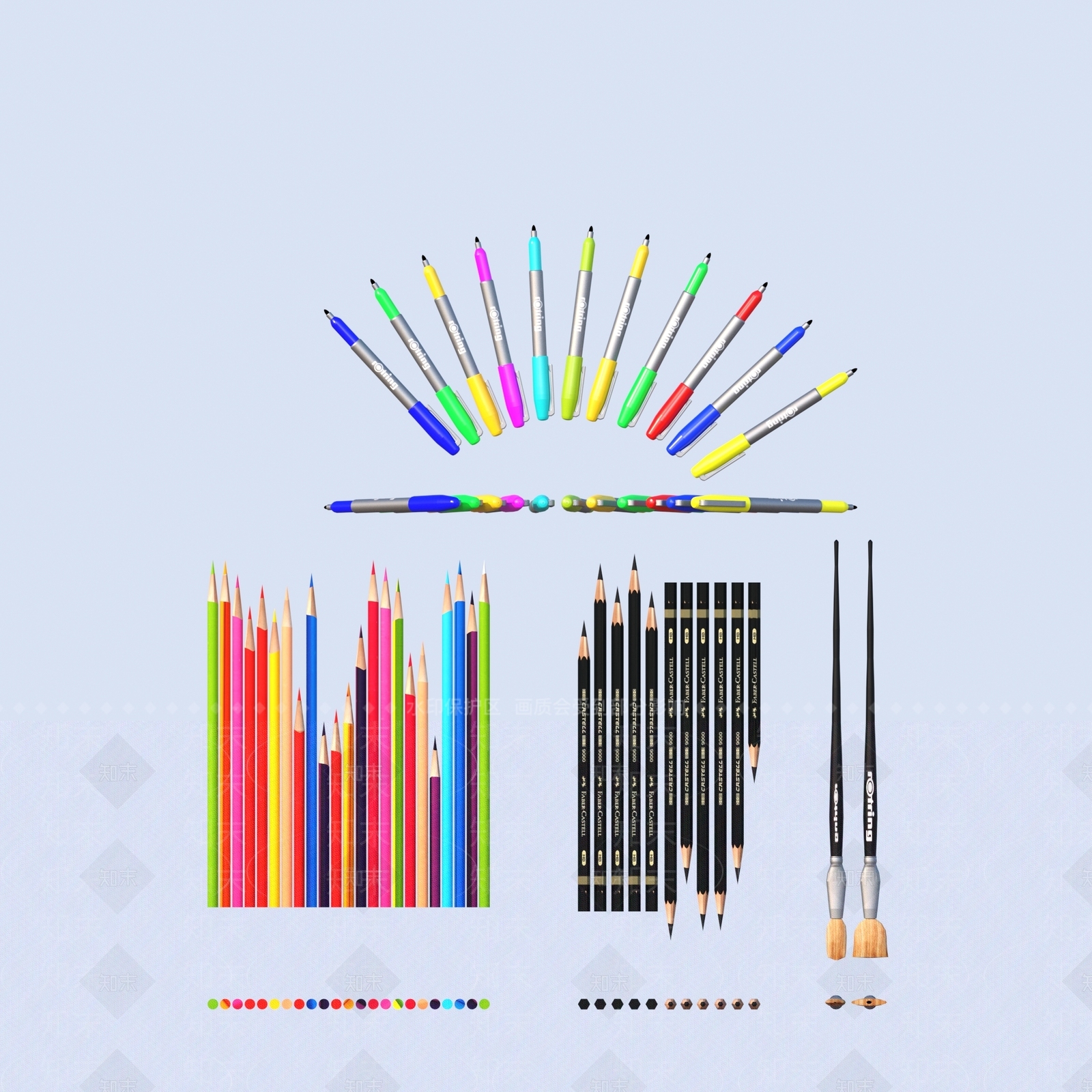 办公用品3D模型下载【ID:1192116226】