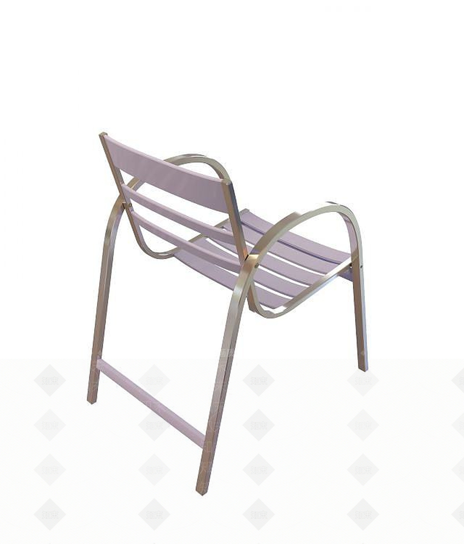 现代不锈钢休闲椅3D模型下载【ID:1192117434】