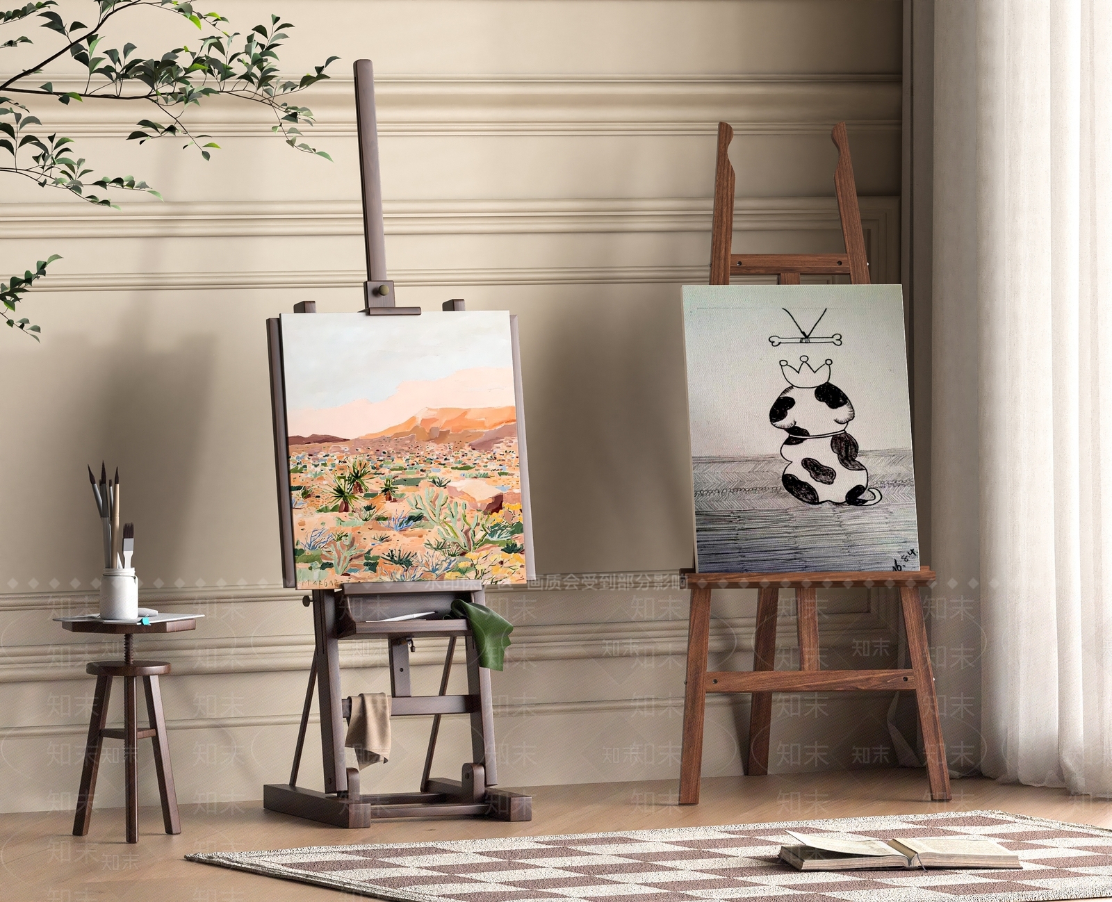 画具3D模型下载【ID:1192120329】